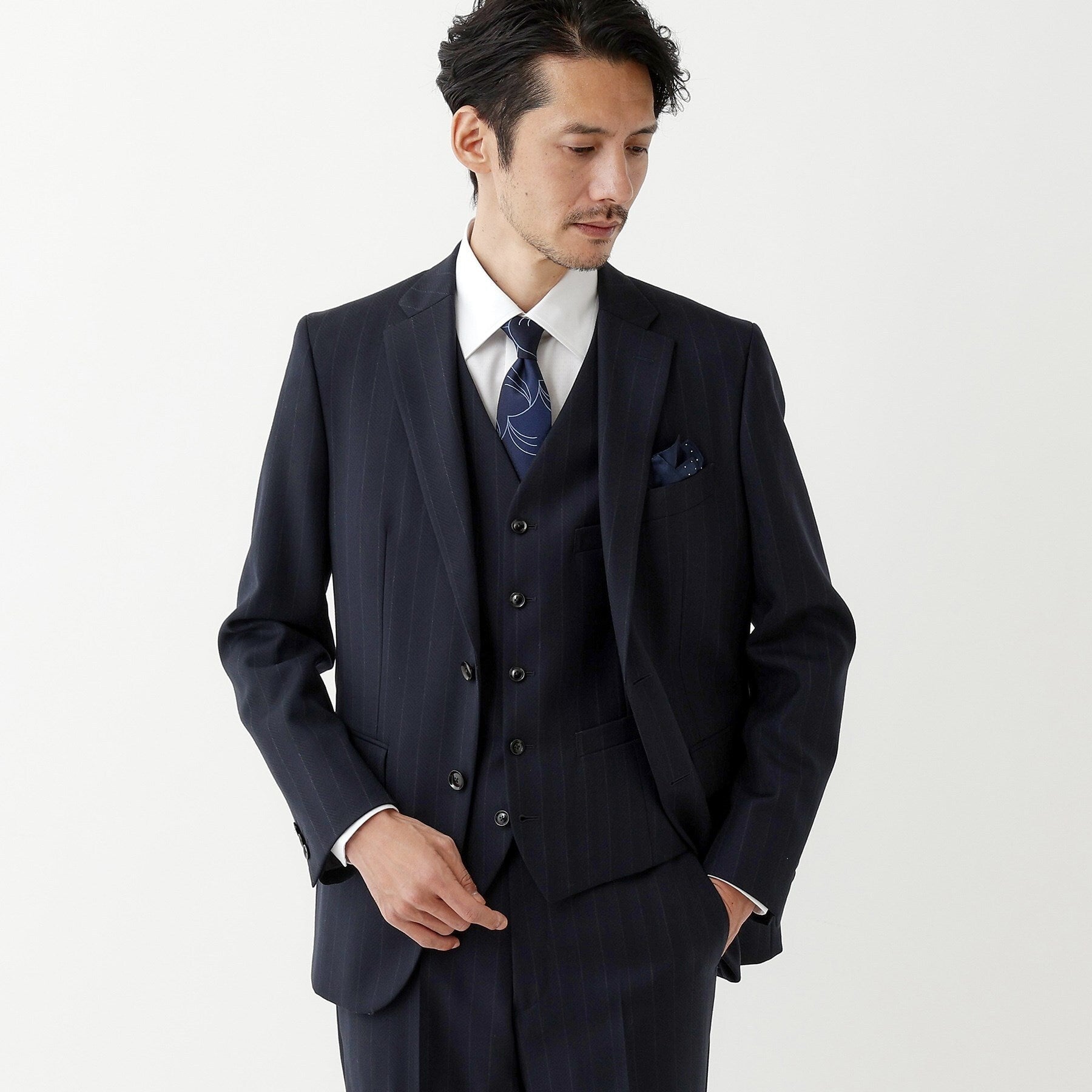 TAKEO KIKUCHI TAKEO KIKUCHI 【THE FLAGSHIP】矢絣條紋背心