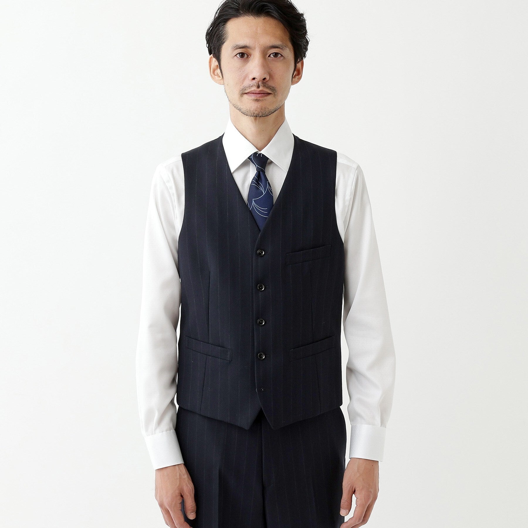 TAKEO KIKUCHI TAKEO KIKUCHI 【THE FLAGSHIP】矢絣條紋背心