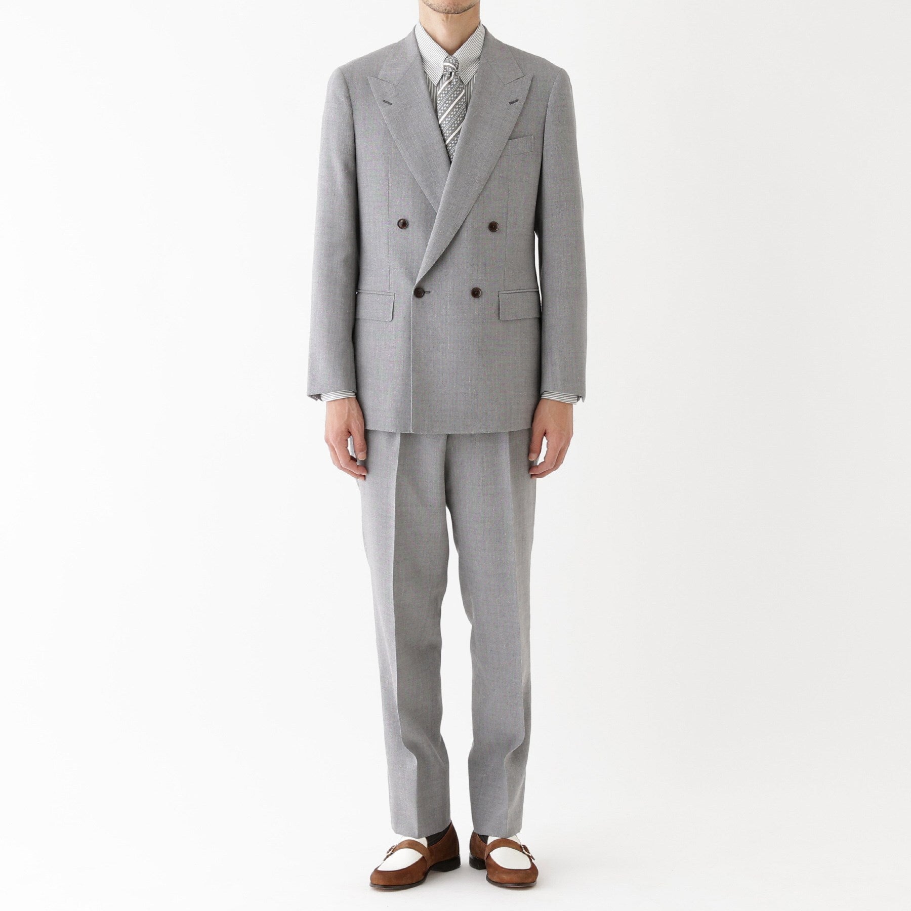 TAKEO KIKUCHI TAKEO KIKUCHI 【THE FLAGSHIP】古巴海灘亞麻 雙排扣西裝