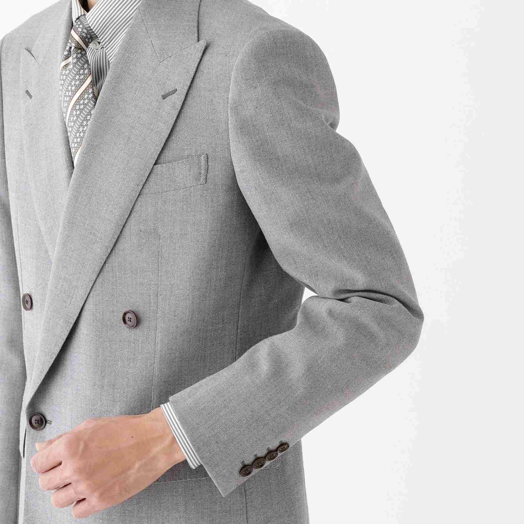 TAKEO KIKUCHI TAKEO KIKUCHI 【THE FLAGSHIP】古巴海灘亞麻 雙排扣西裝