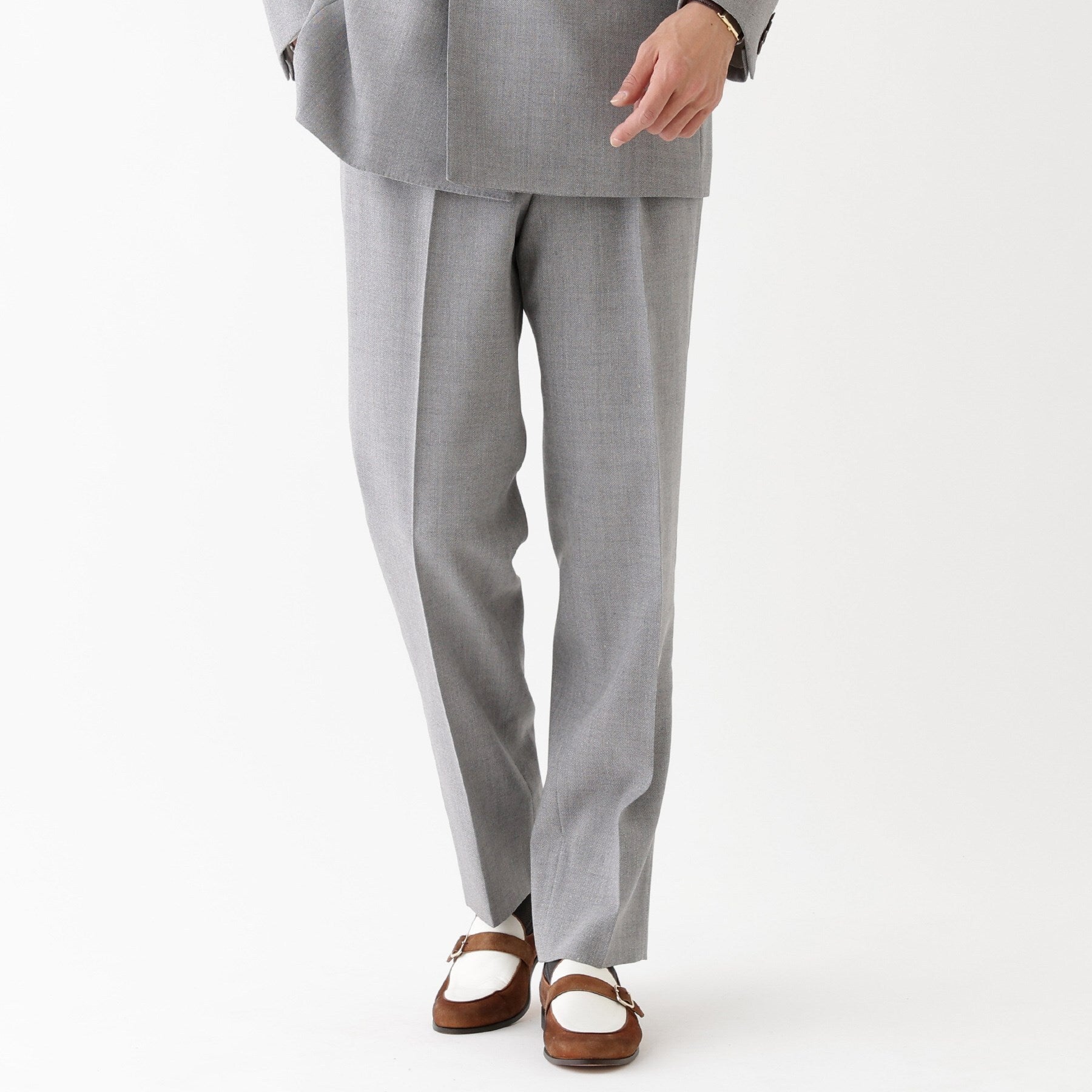 TAKEO KIKUCHI TAKEO KIKUCHI 【THE FLAGSHIP】古巴海灘亞麻 雙排扣西裝