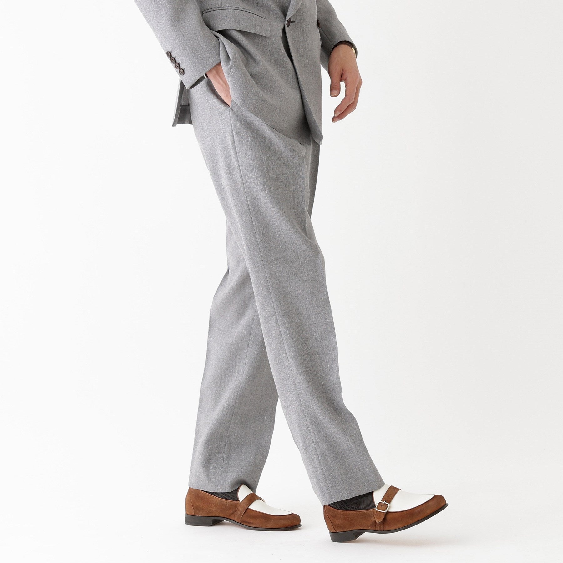 TAKEO KIKUCHI TAKEO KIKUCHI 【THE FLAGSHIP】古巴海灘亞麻 雙排扣西裝