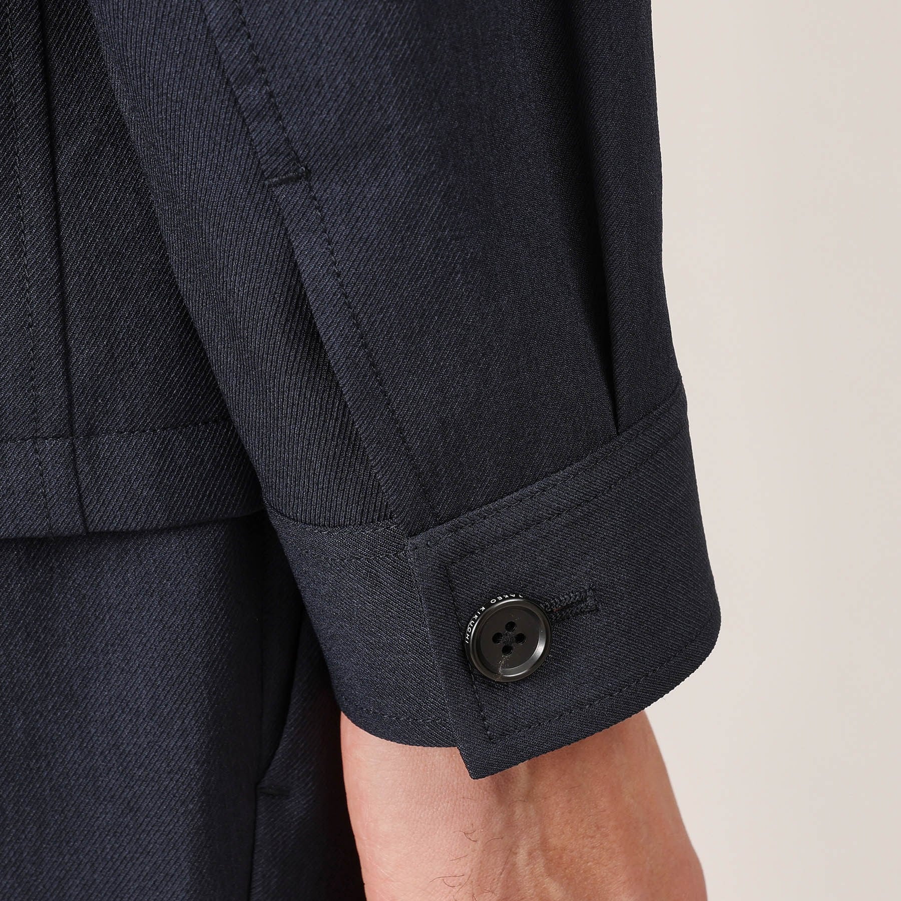 タケオキクチ TAKEO KIKUCHI リネンライクカルゼ リブブルゾン (ブルー(093)) ブルー(093)