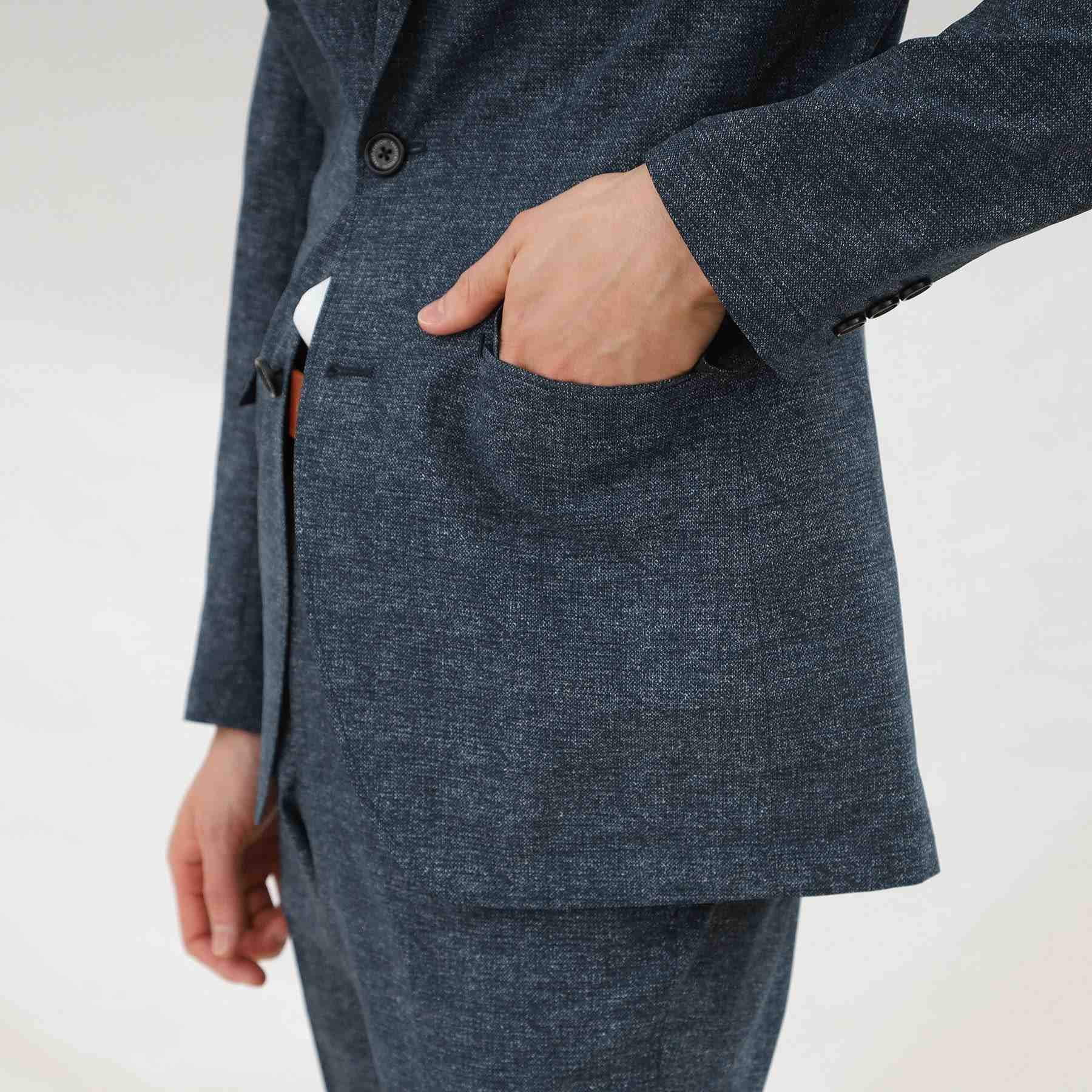 タケオキクチ TAKEO KIKUCHI 【抗菌防臭】COOL DOTS(R)ドビープリント ジャケット (ネイビー(094)) ネイビー(094)