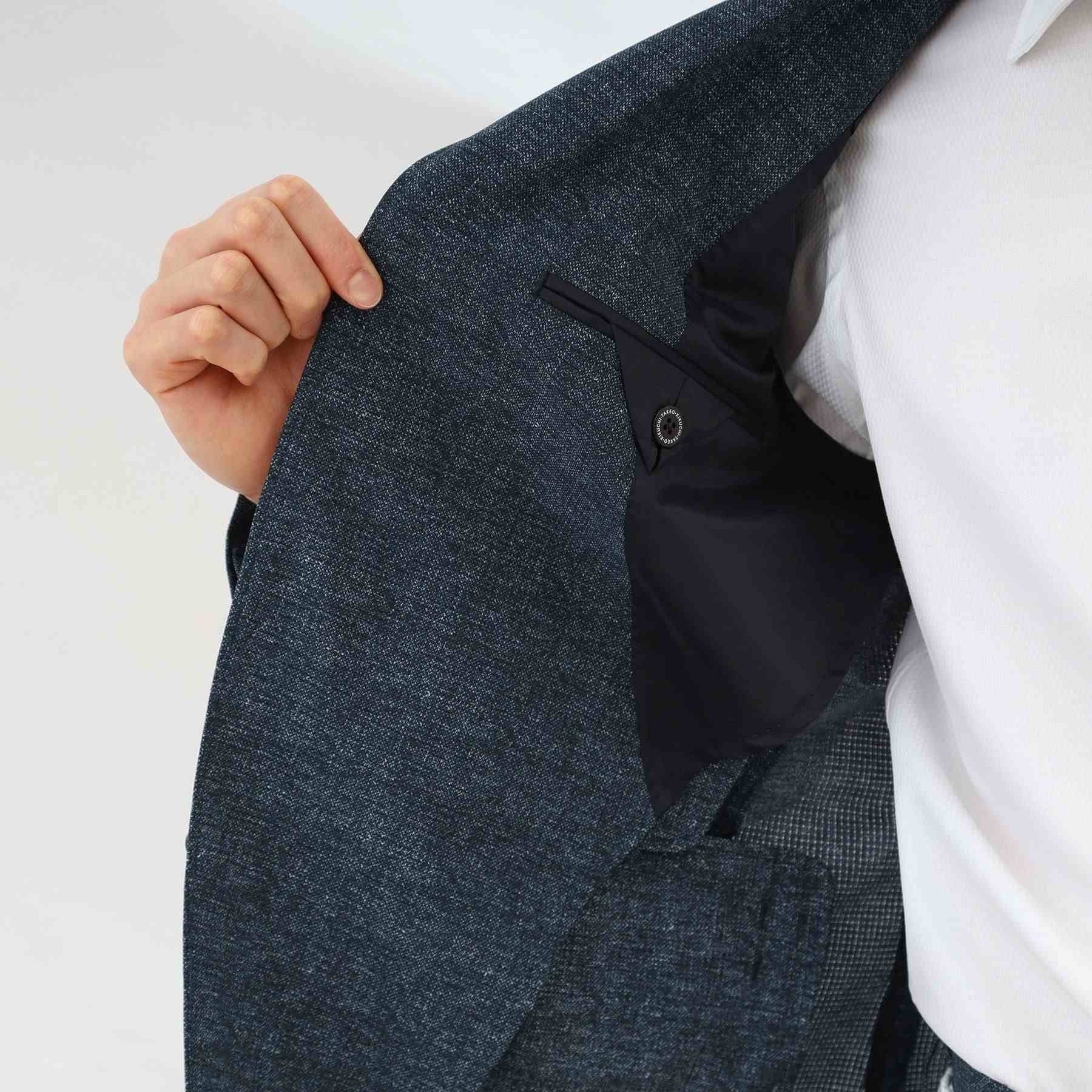 タケオキクチ TAKEO KIKUCHI 【抗菌防臭】COOL DOTS(R)ドビープリント ジャケット (ネイビー(094)) ネイビー(094)