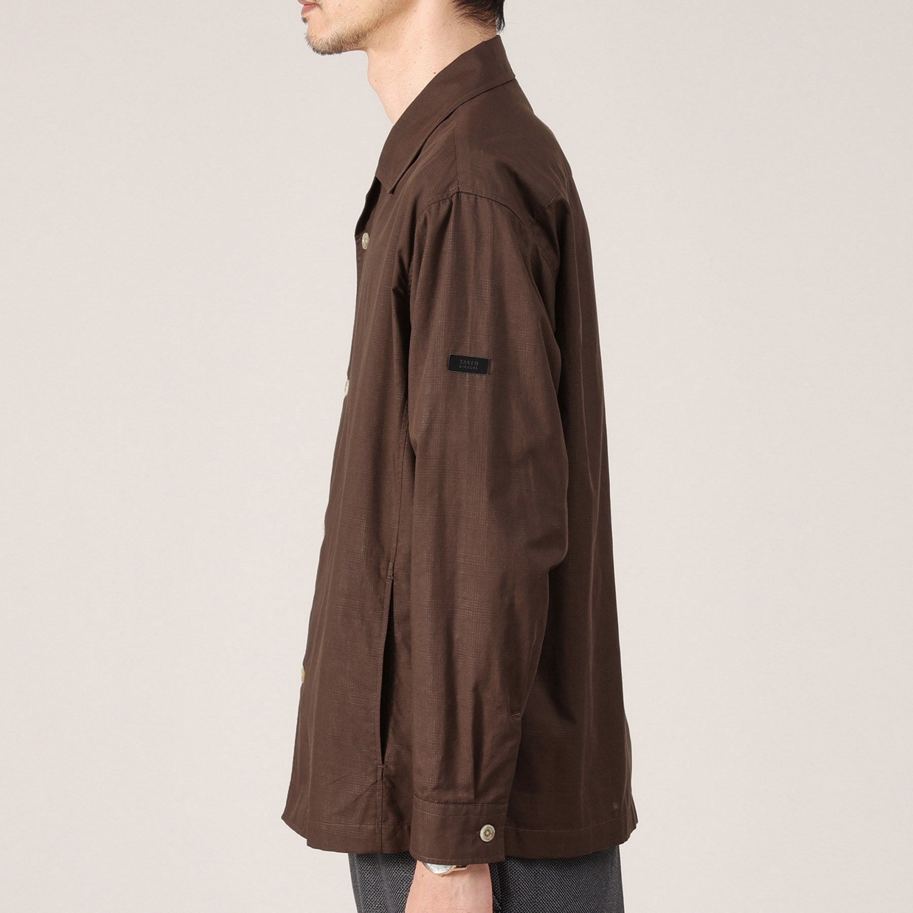 タケオキクチ TAKEO KIKUCHI ダブルフェイス シャツ 羽織り (ブラウン(044)) ブラウン(044)