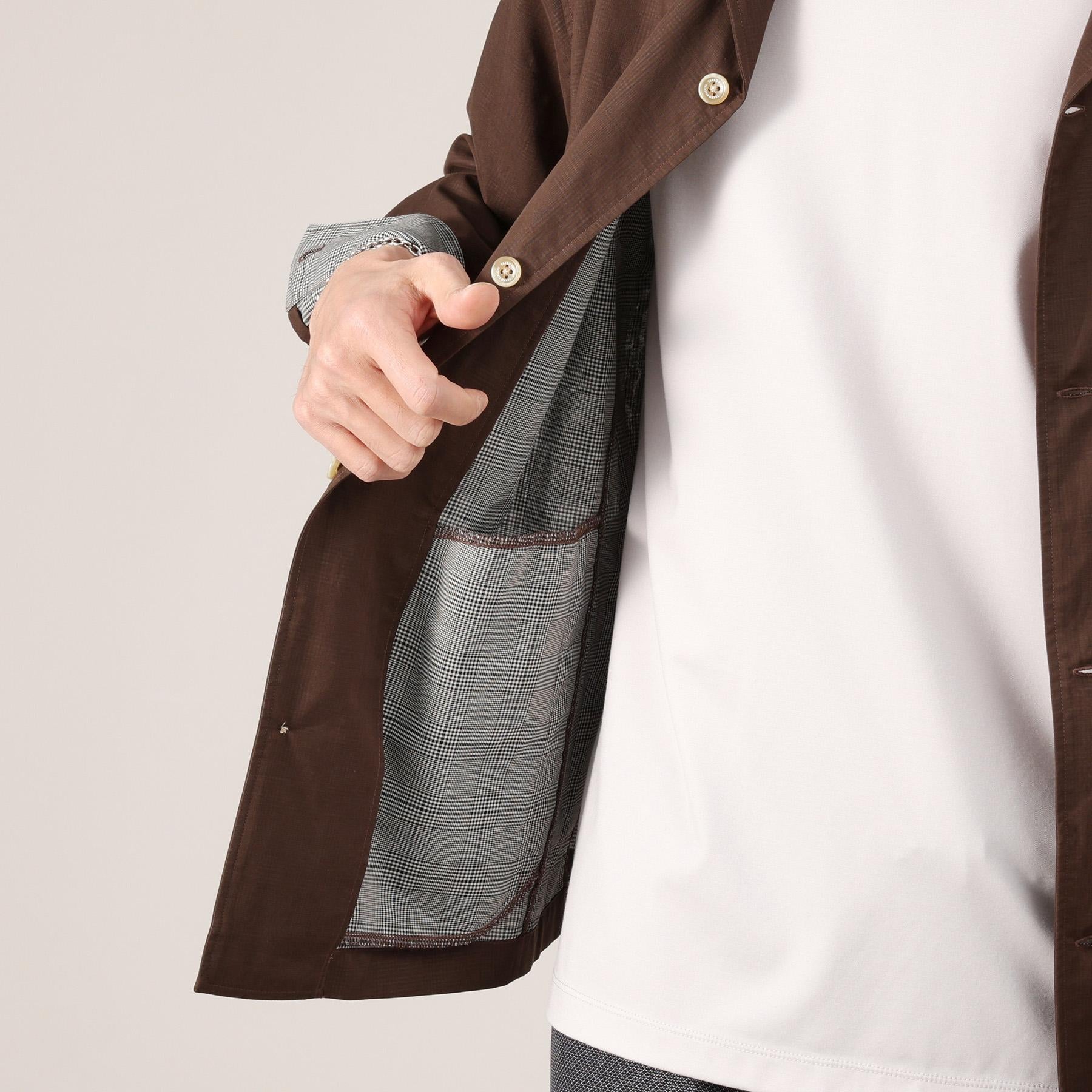 タケオキクチ TAKEO KIKUCHI ダブルフェイス シャツ 羽織り (ブラウン(044)) ブラウン(044)