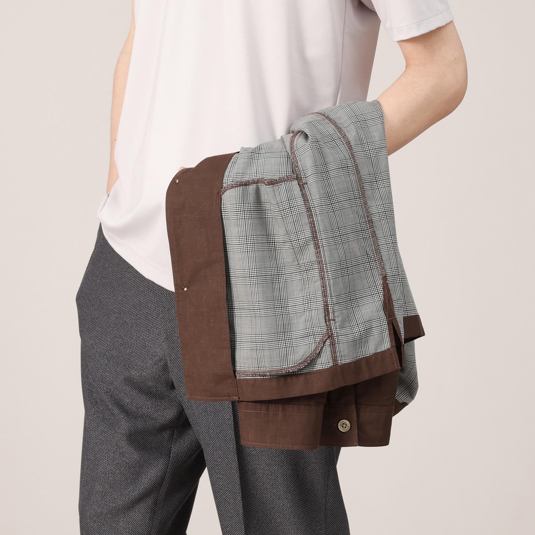 タケオキクチ TAKEO KIKUCHI ダブルフェイス シャツ 羽織り (ブラウン(044)) ブラウン(044)