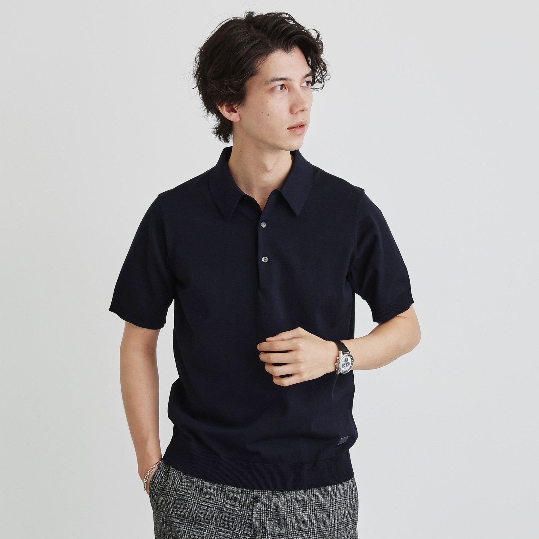 タケオキクチ TAKEO KIKUCHI テーラードニット ポロシャツ (ネイビー(094)) ネイビー(094)