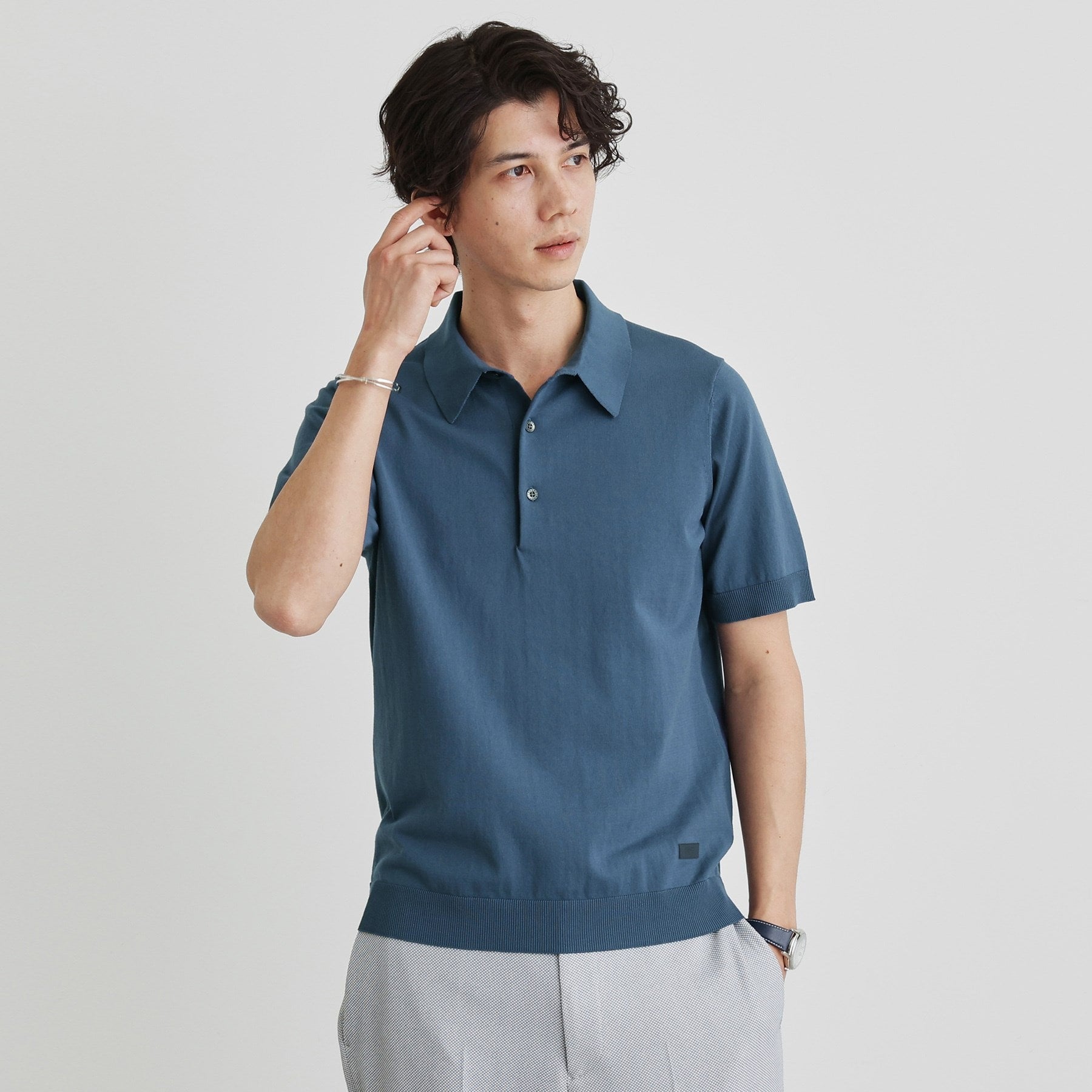 タケオキクチ TAKEO KIKUCHI テーラードニット ポロシャツ (ネイビー(094)) ネイビー(094)