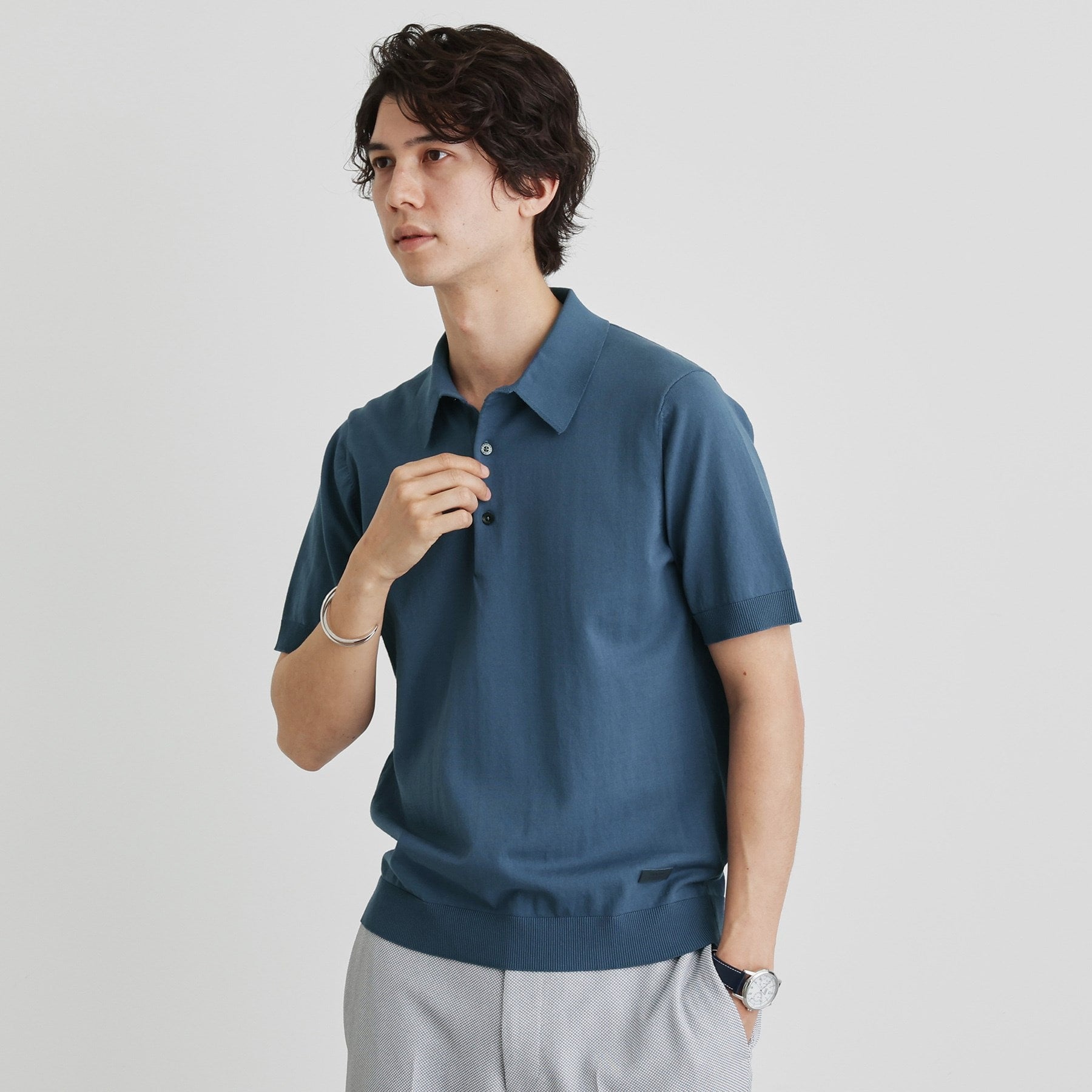 タケオキクチ TAKEO KIKUCHI テーラードニット ポロシャツ (ネイビー(094)) ネイビー(094)
