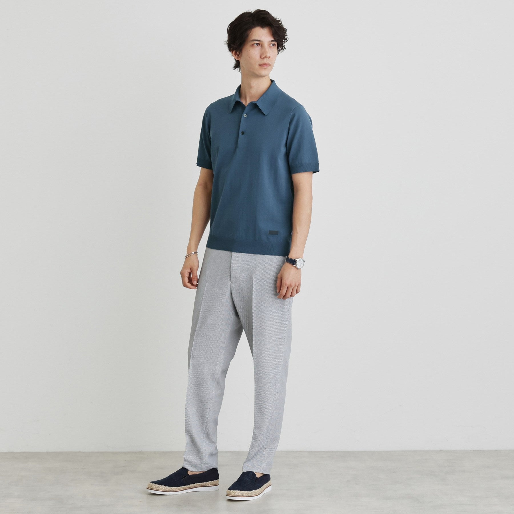 タケオキクチ TAKEO KIKUCHI テーラードニット ポロシャツ (ネイビー(094)) ネイビー(094)