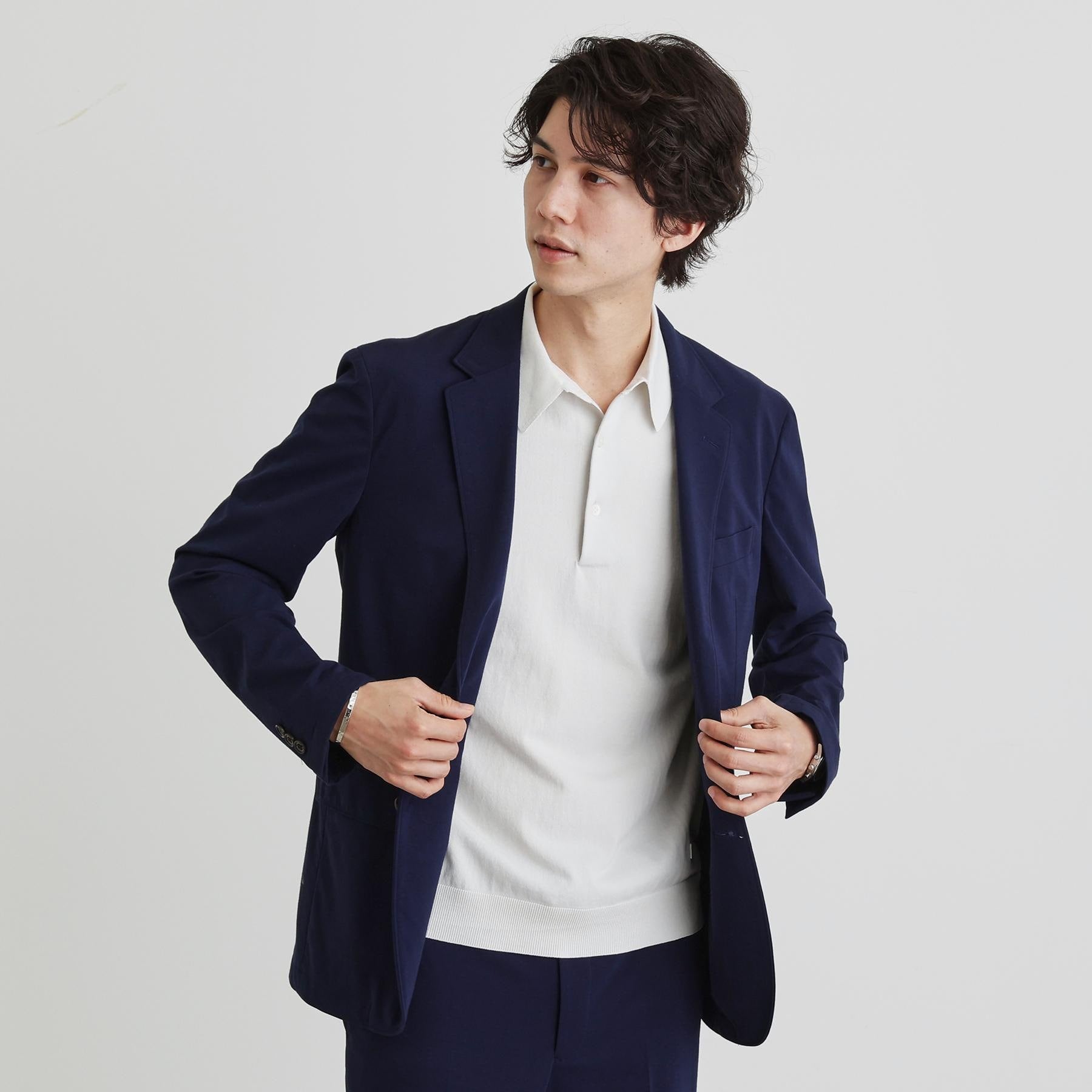 タケオキクチ TAKEO KIKUCHI テーラードニット ポロシャツ (ネイビー(094)) ネイビー(094)