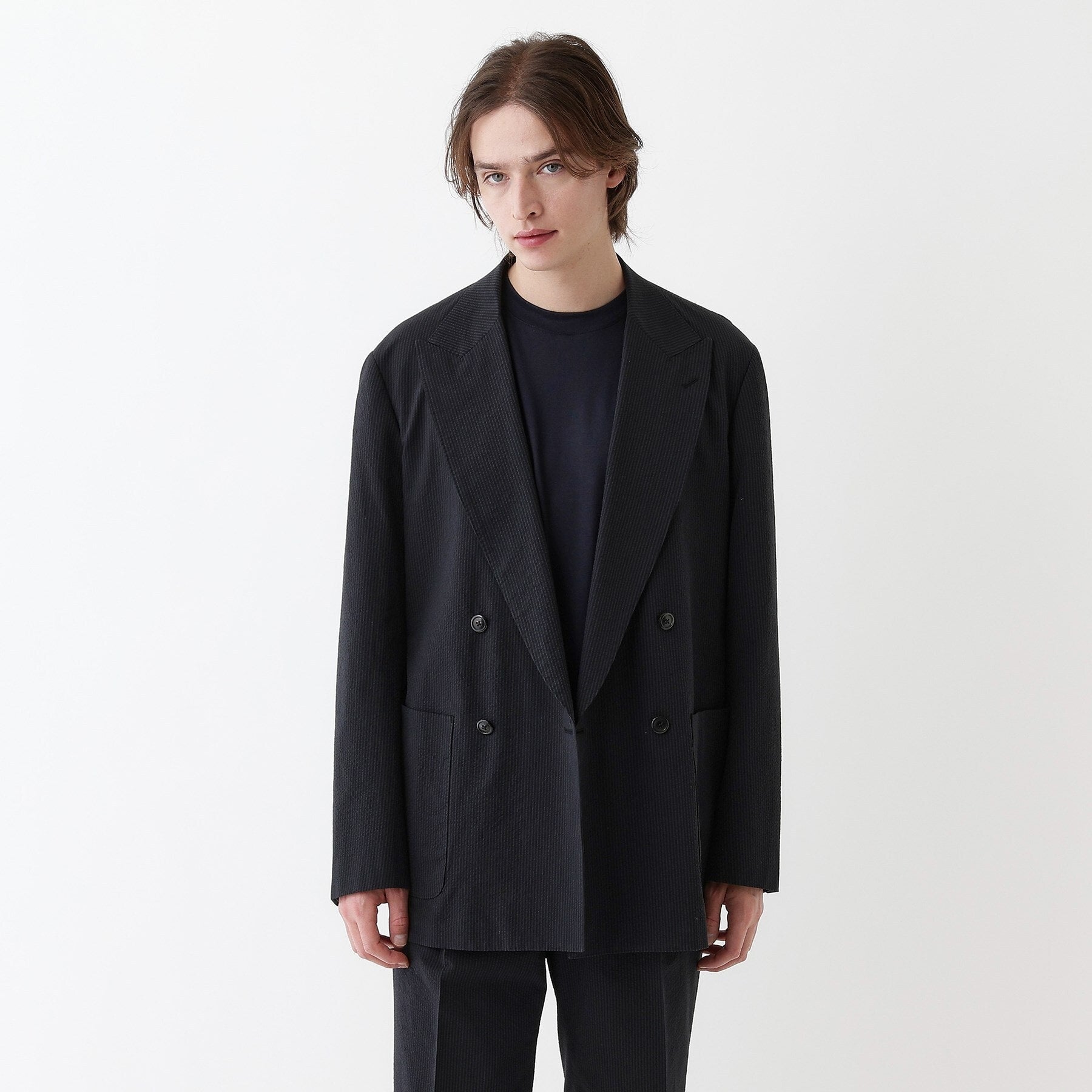 タケオキクチ TAKEO KIKUCHI 【THE FLAGSHIP】サッカー2wayストレッチ ジャケット (ブラック(319)) ブラック(319)