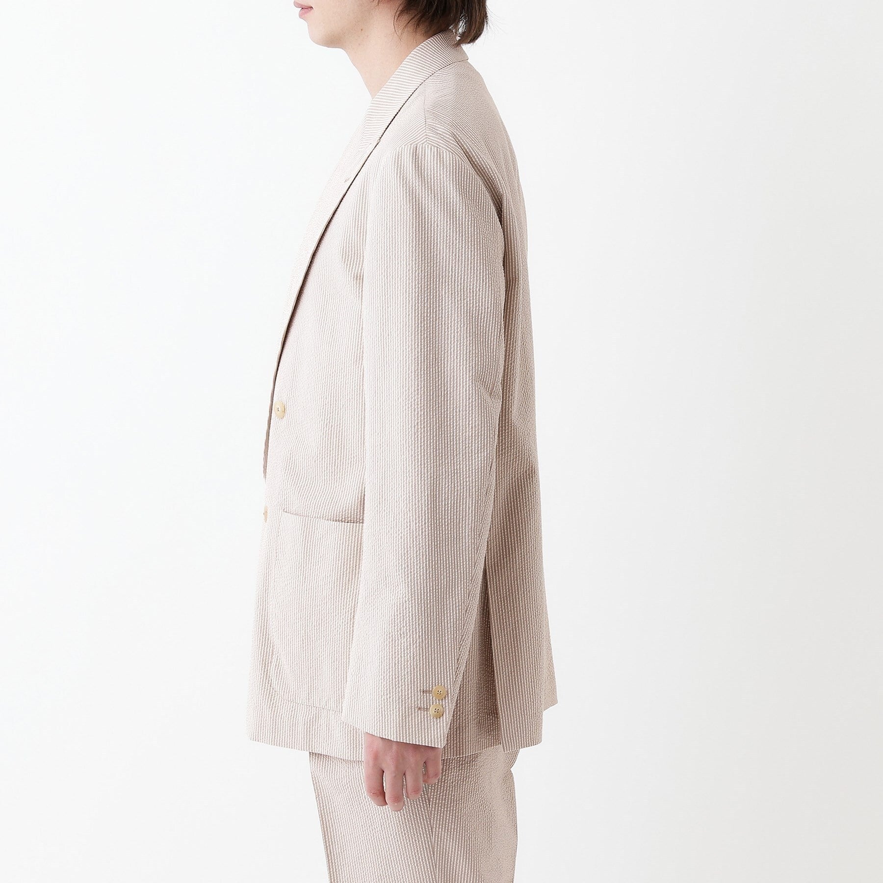 タケオキクチ TAKEO KIKUCHI 【THE FLAGSHIP】サッカー2wayストレッチ ジャケット (ブラック(319)) ブラック(319)