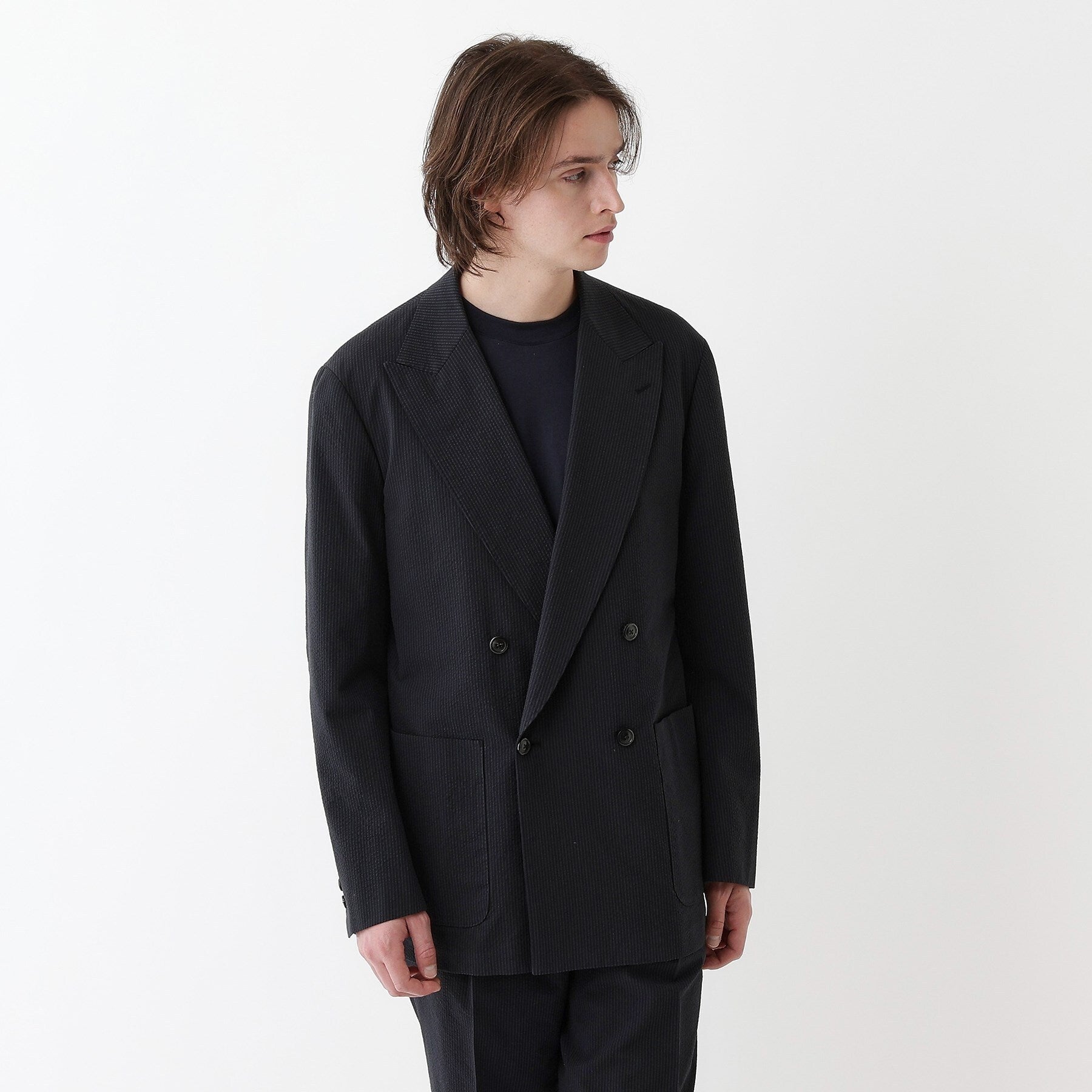 タケオキクチ TAKEO KIKUCHI 【THE FLAGSHIP】サッカー2wayストレッチ ジャケット (ブラック(319)) ブラック(319)