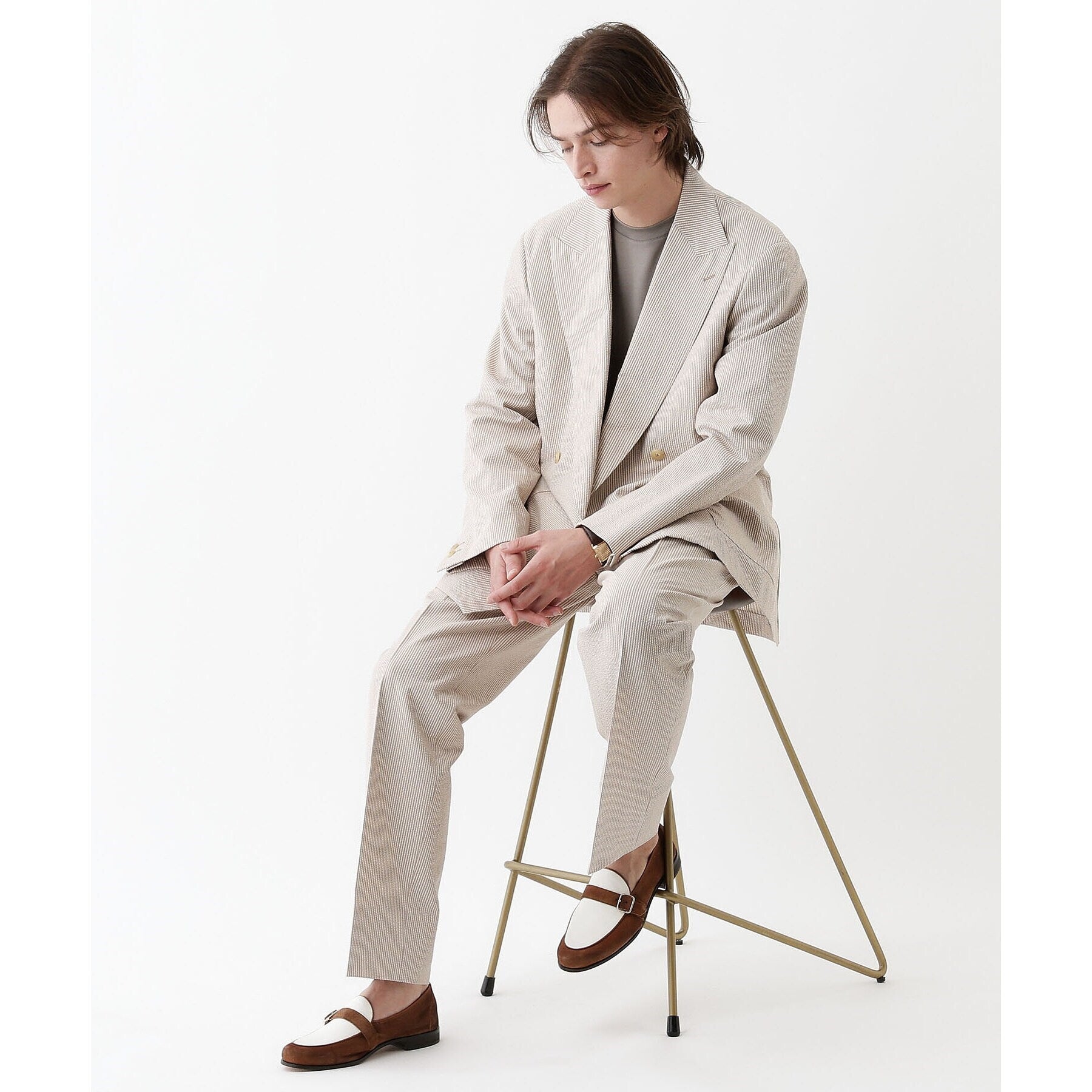 タケオキクチ TAKEO KIKUCHI 【THE FLAGSHIP】サッカー2wayストレッチ ジャケット (ブラック(319)) ブラック(319)