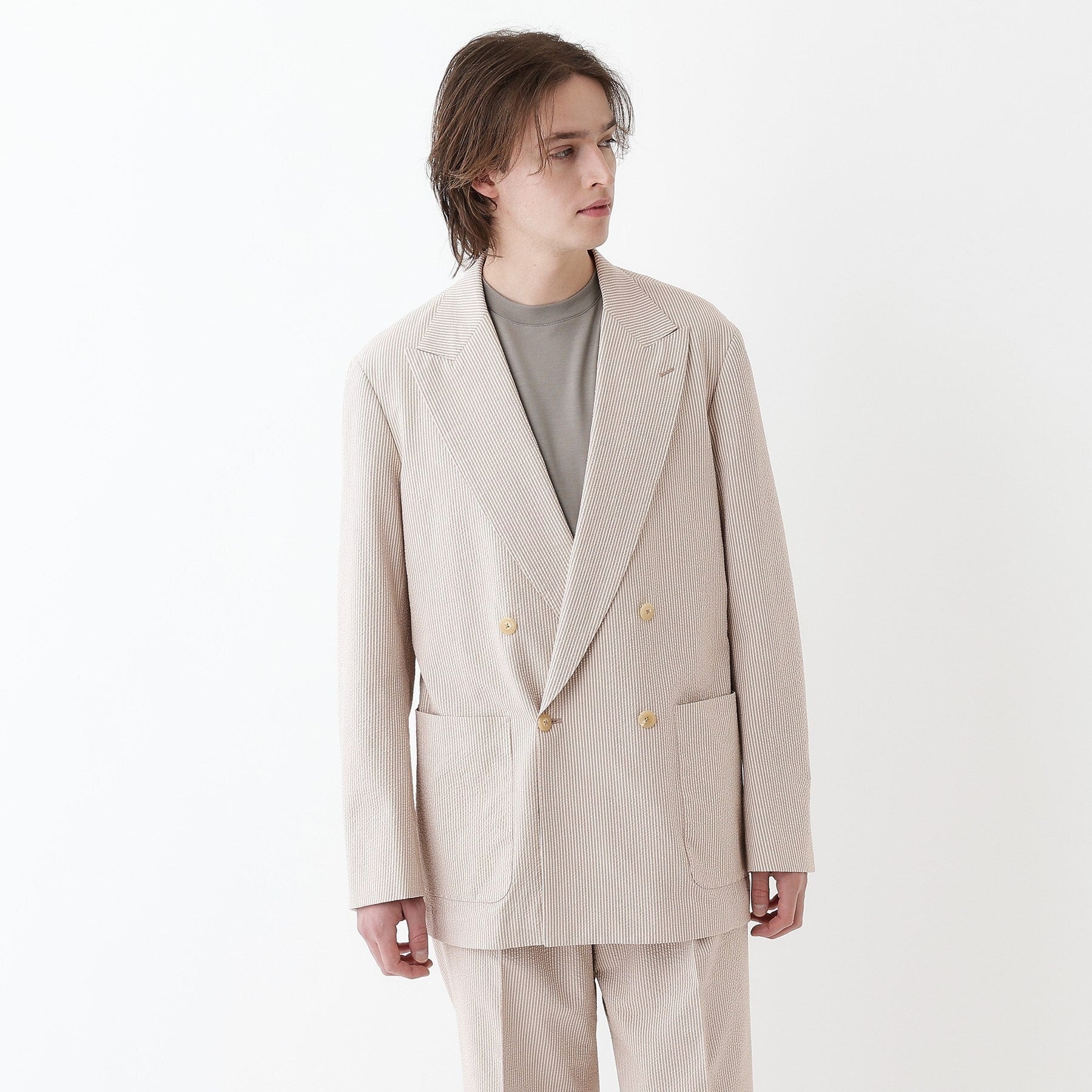 タケオキクチ TAKEO KIKUCHI 【THE FLAGSHIP】サッカー2wayストレッチ ジャケット (ブラック(319)) ブラック(319)