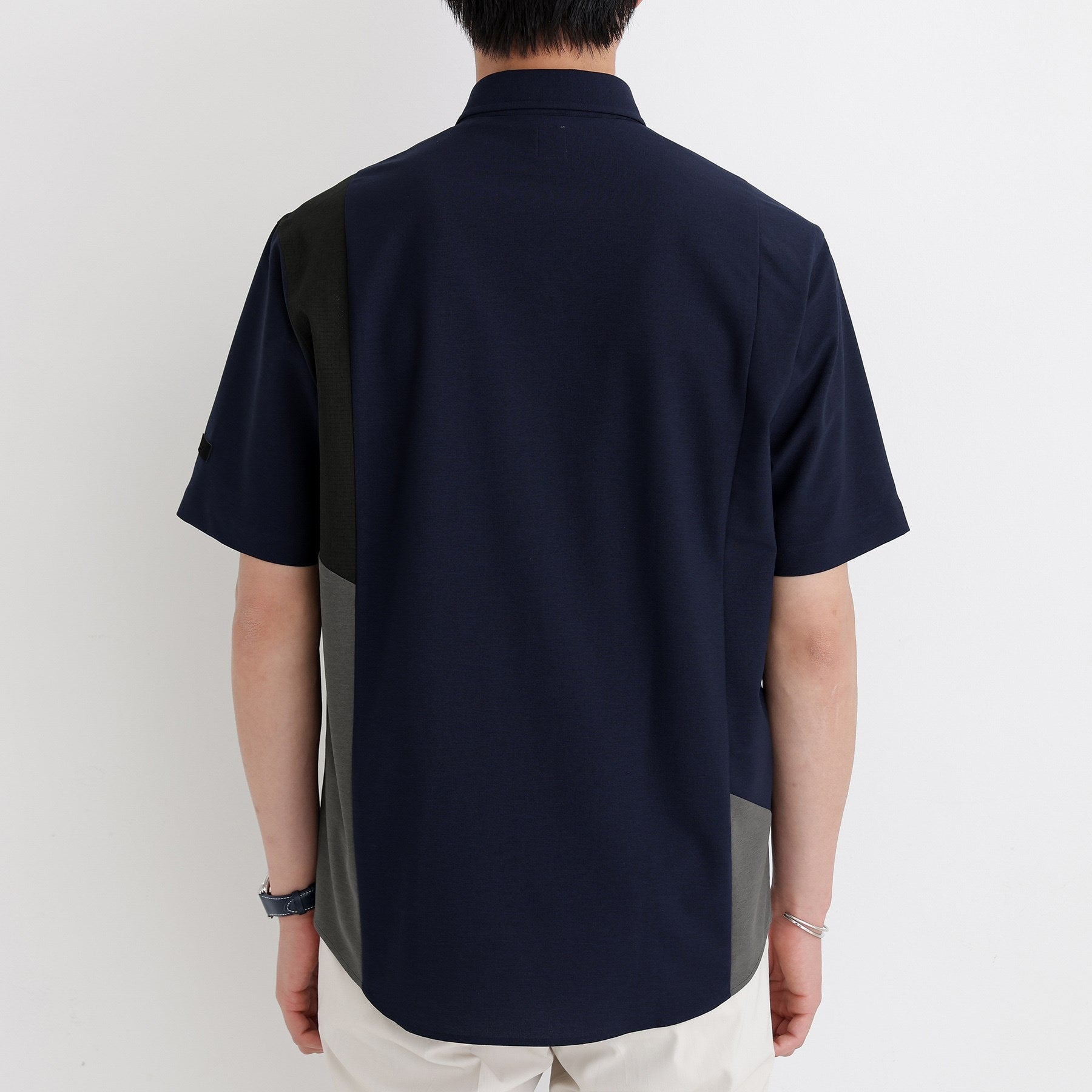 タケオキクチ TAKEO KIKUCHI サイド切り替え 半袖シャツ (ライトグレー(511)) ライトグレー(511)