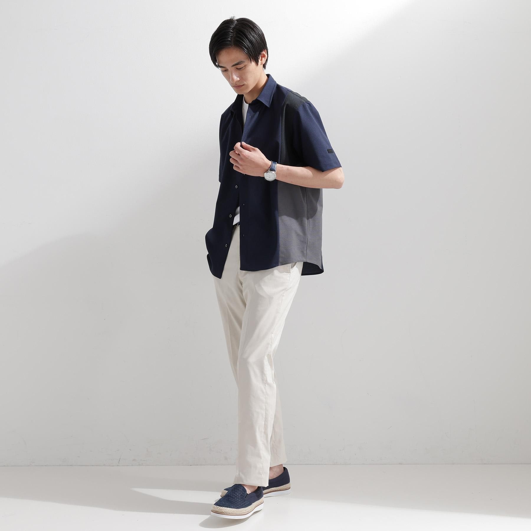 タケオキクチ TAKEO KIKUCHI サイド切り替え 半袖シャツ (ライトグレー(511)) ライトグレー(511)