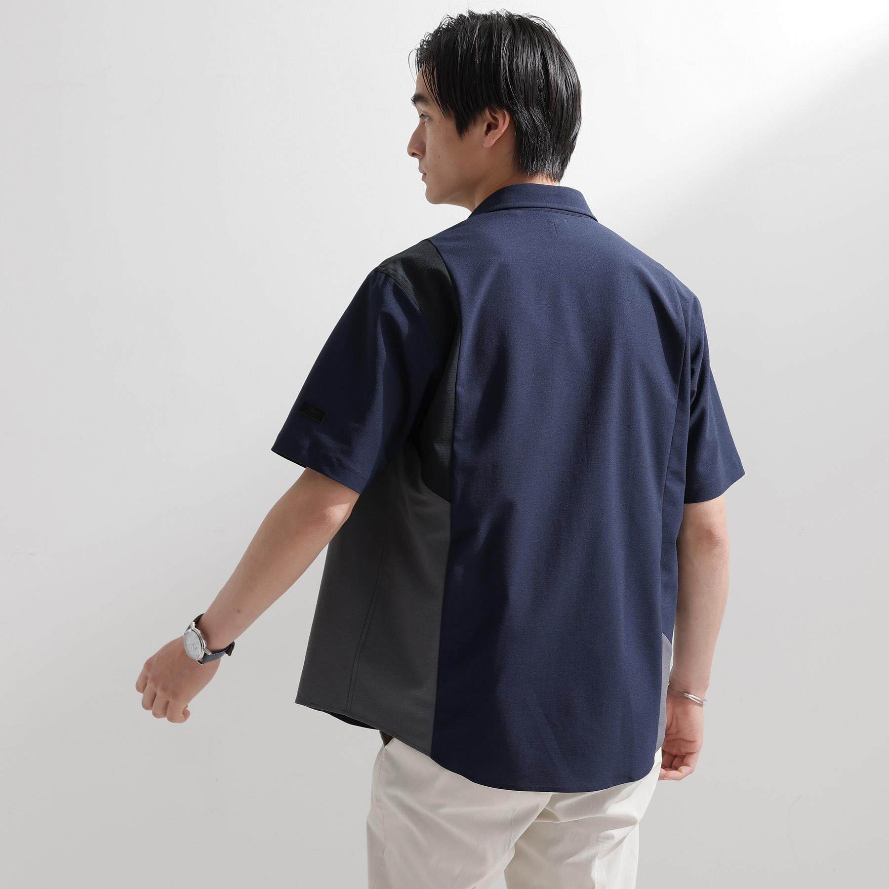 タケオキクチ TAKEO KIKUCHI サイド切り替え 半袖シャツ (ライトグレー(511)) ライトグレー(511)