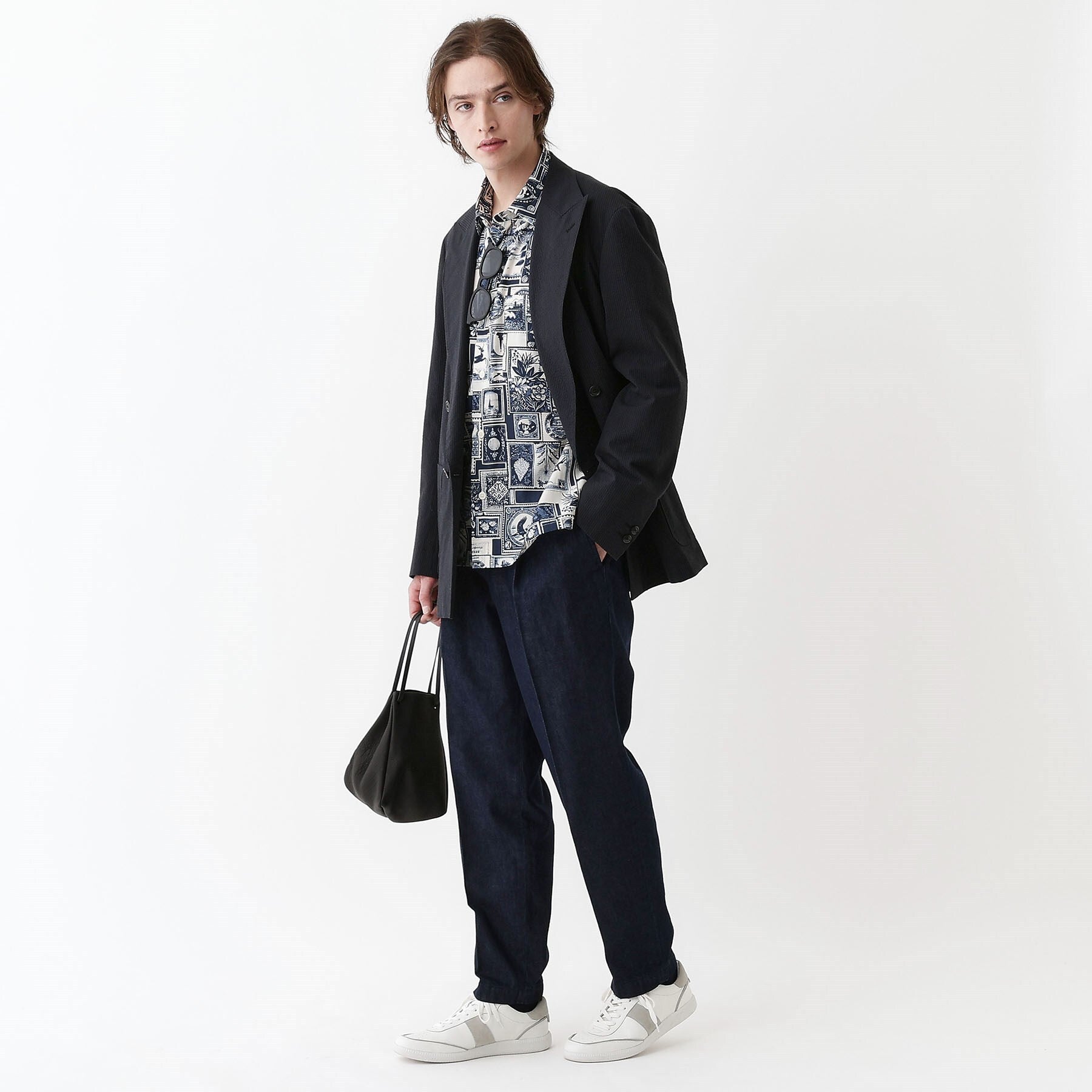 タケオキクチ TAKEO KIKUCHI 【THE FLAGSHIP】アーカイブ切手柄半袖シャツ (アイボリー(104)) アイボリー(104)