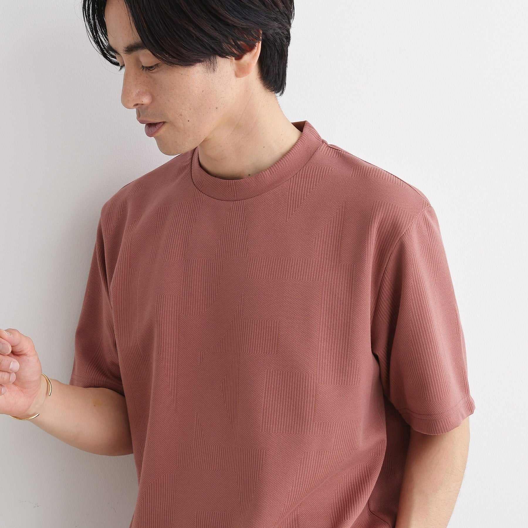 タケオキクチ TAKEO KIKUCHI 【Sサイズ~】【尾州ファブリック】 スライドパズル柄 ポンチ プルオーバー (ネイビー(094)) ネイビー(094)