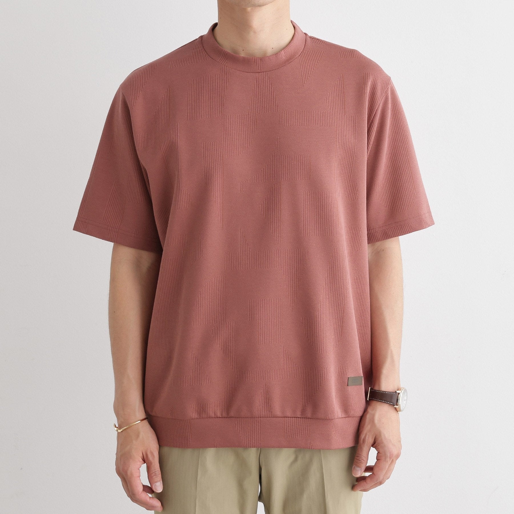 タケオキクチ TAKEO KIKUCHI 【Sサイズ~】【尾州ファブリック】 スライドパズル柄 ポンチ プルオーバー (ネイビー(094)) ネイビー(094)