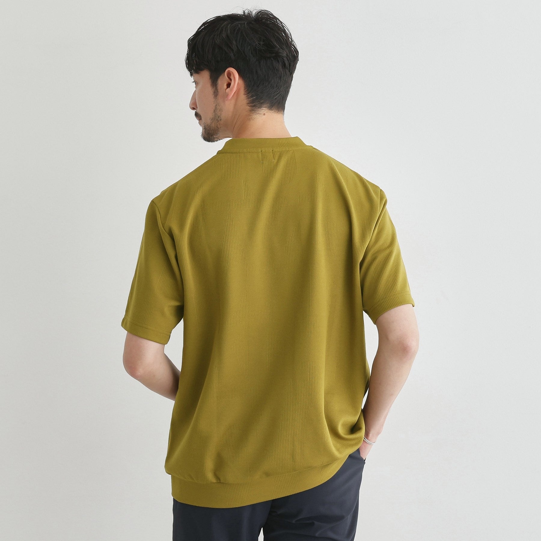 タケオキクチ TAKEO KIKUCHI 【Sサイズ~】【尾州ファブリック】 スライドパズル柄 ポンチ プルオーバー (ネイビー(094)) ネイビー(094)