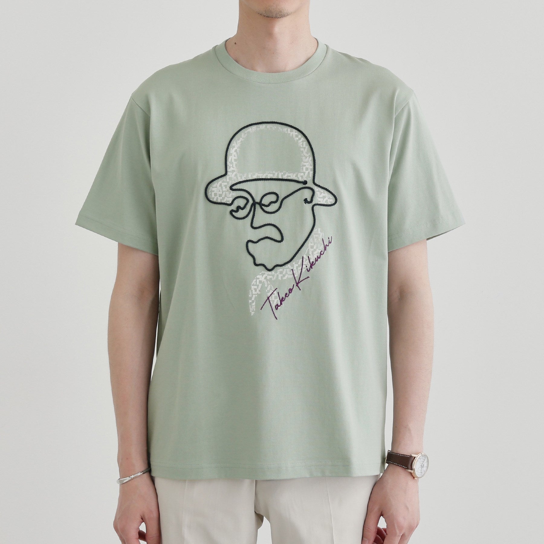 タケオキクチ TAKEO KIKUCHI 【Sサイズ~】フェイスロープ刺繍 天竺Tシャツ (ブラック(019)) ブラック(019)