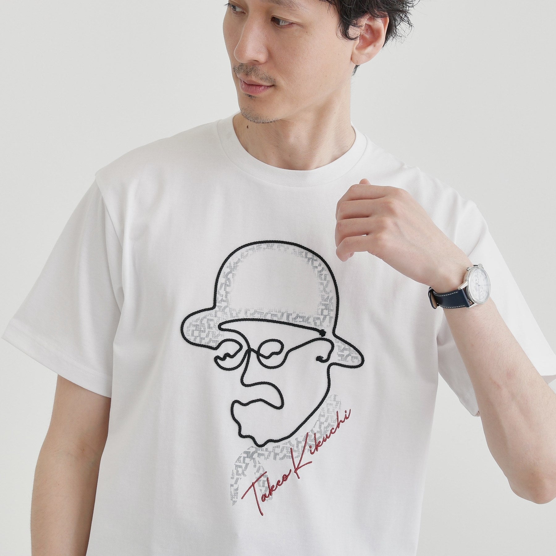 タケオキクチ TAKEO KIKUCHI 【Sサイズ~】フェイスロープ刺繍 天竺Tシャツ (ブラック(019)) ブラック(019)