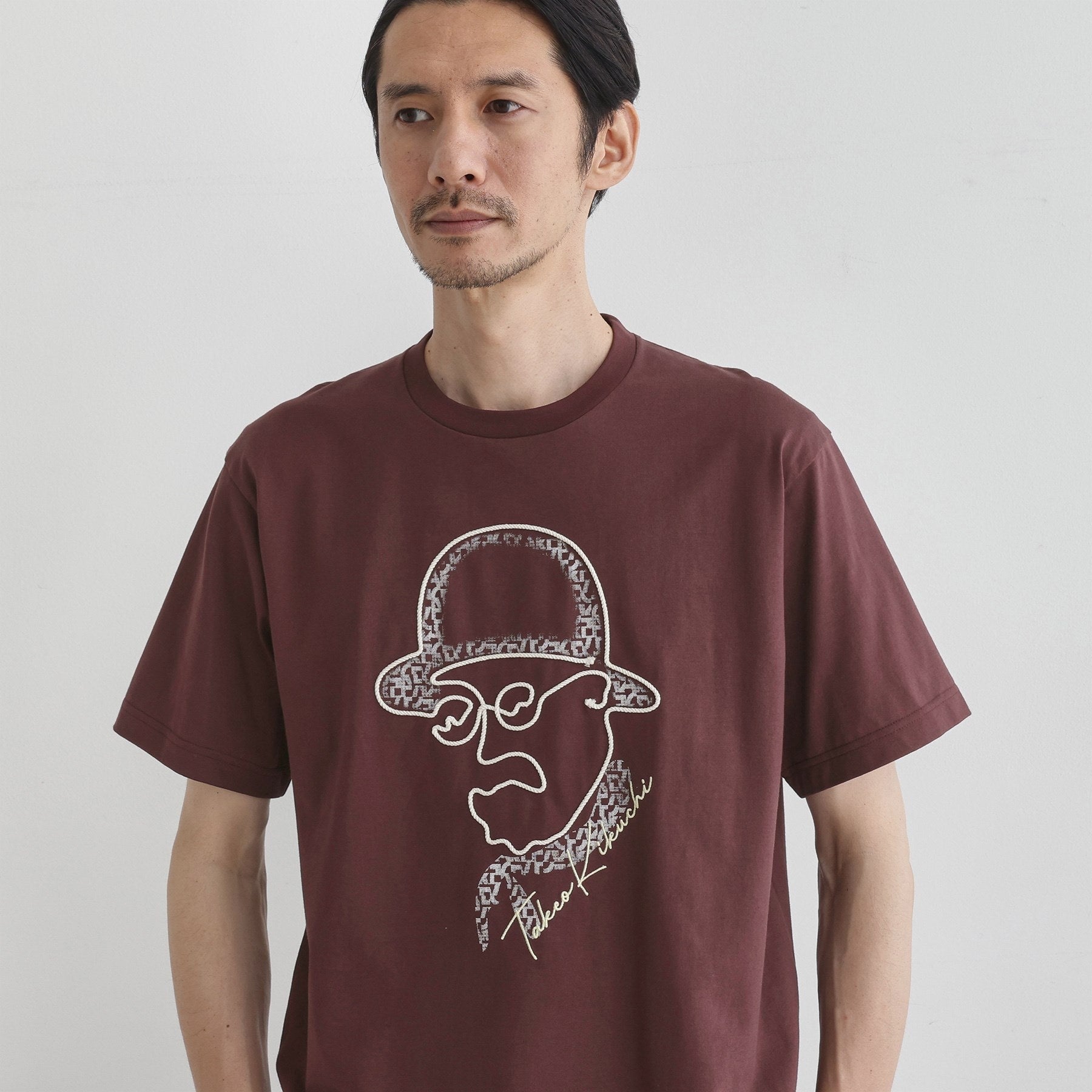 タケオキクチ TAKEO KIKUCHI 【Sサイズ~】フェイスロープ刺繍 天竺Tシャツ (ブラック(019)) ブラック(019)