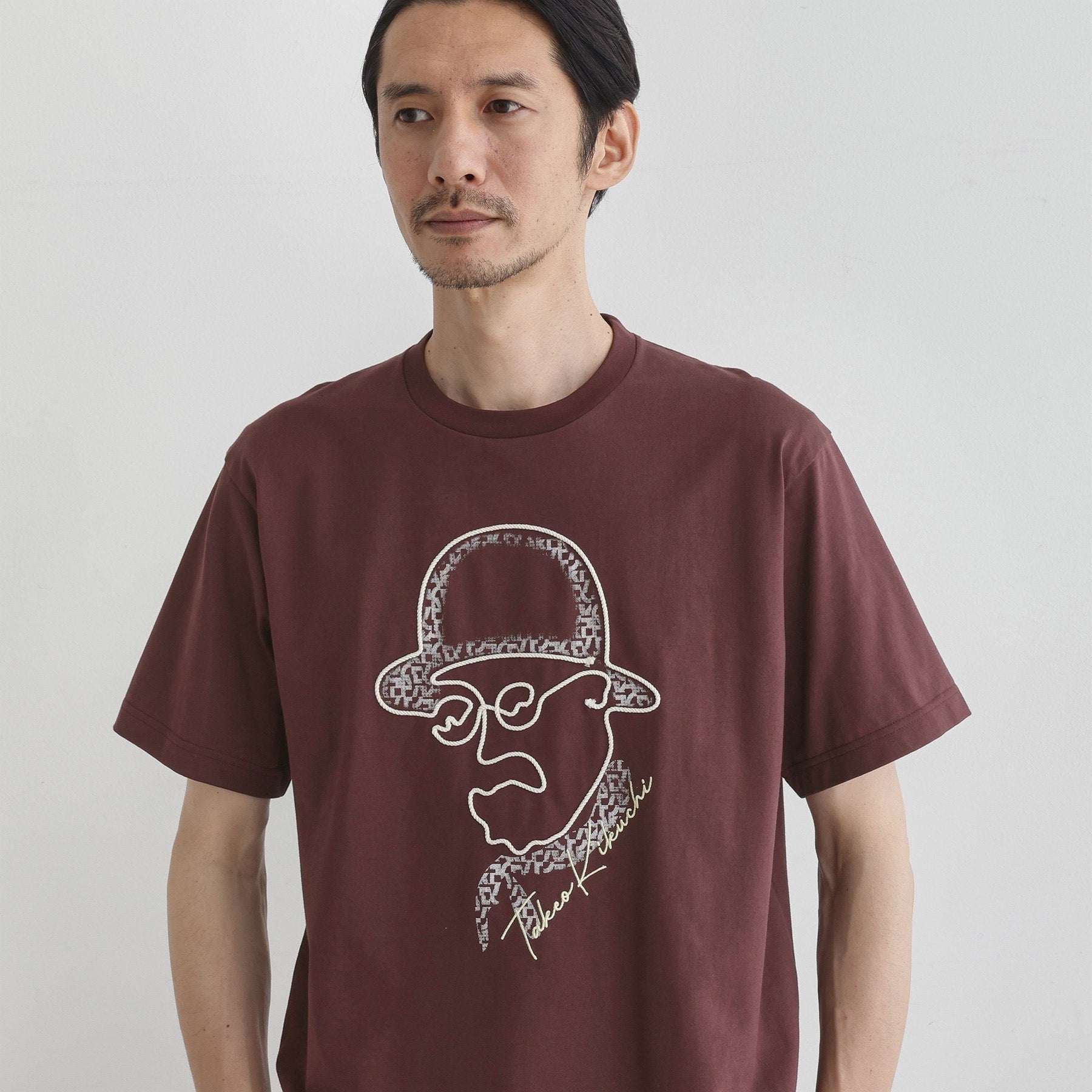 タケオキクチ TAKEO KIKUCHI 【Sサイズ~】フェイスロープ刺繍 天竺Tシャツ (ブラック(019)) ブラック(019)