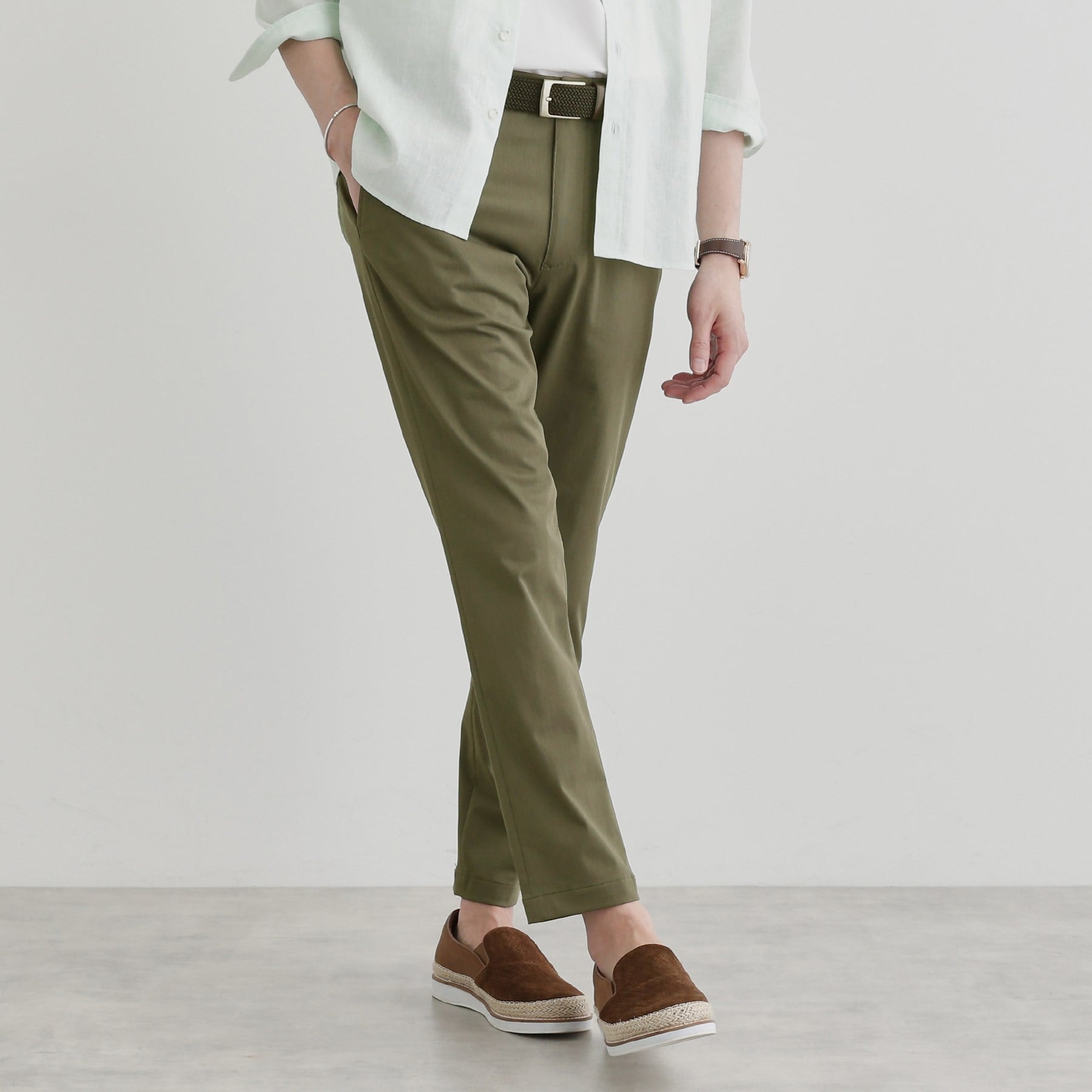 タケオキクチ TAKEO KIKUCHI 【LIMITED】WONDER SHAPE 360°ストレッチ スリムテーパードパンツ (カーキ(027)) カーキ(027)