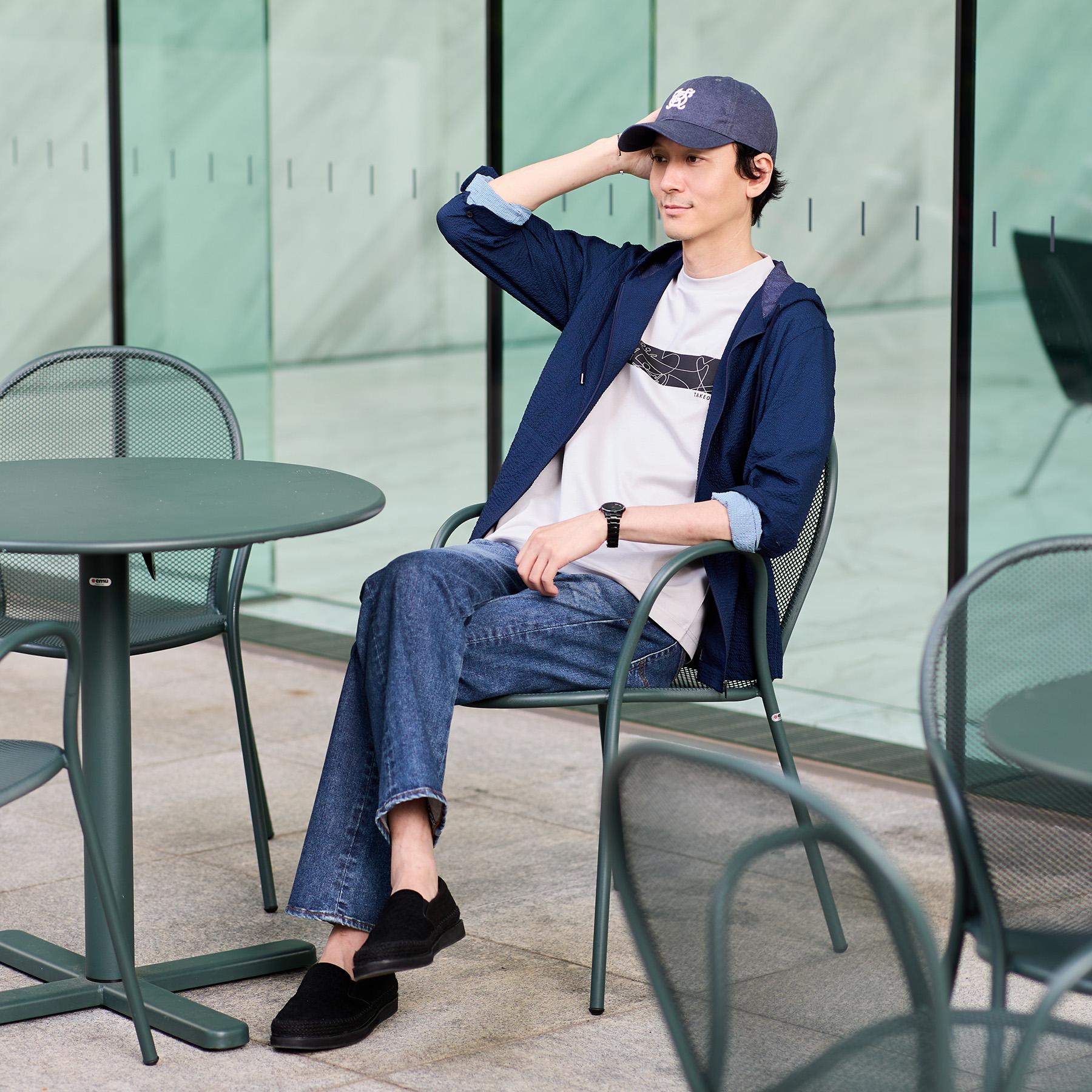 タケオキクチ TAKEO KIKUCHI バープリントポンチTシャツ (チャコールグレー(014)) チャコールグレー(014)