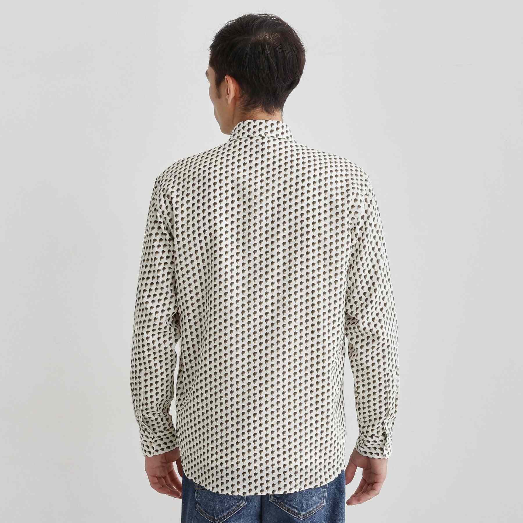 タケオキクチ TAKEO KIKUCHI ボーラーハット柄 長袖シャツ (ブラウン(144)) ブラウン(144)