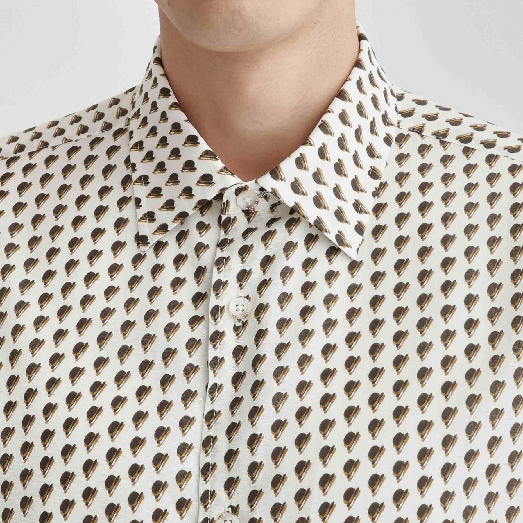 タケオキクチ TAKEO KIKUCHI ボーラーハット柄 長袖シャツ (ブラウン(144)) ブラウン(144)