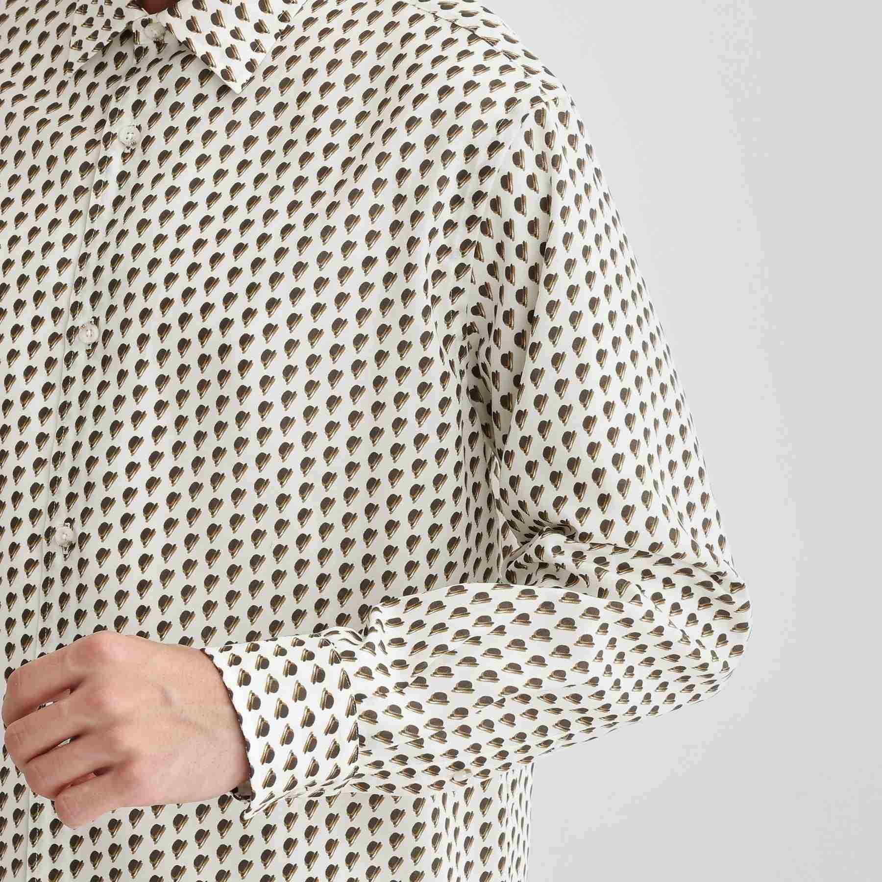 タケオキクチ TAKEO KIKUCHI ボーラーハット柄 長袖シャツ (ブラウン(144)) ブラウン(144)