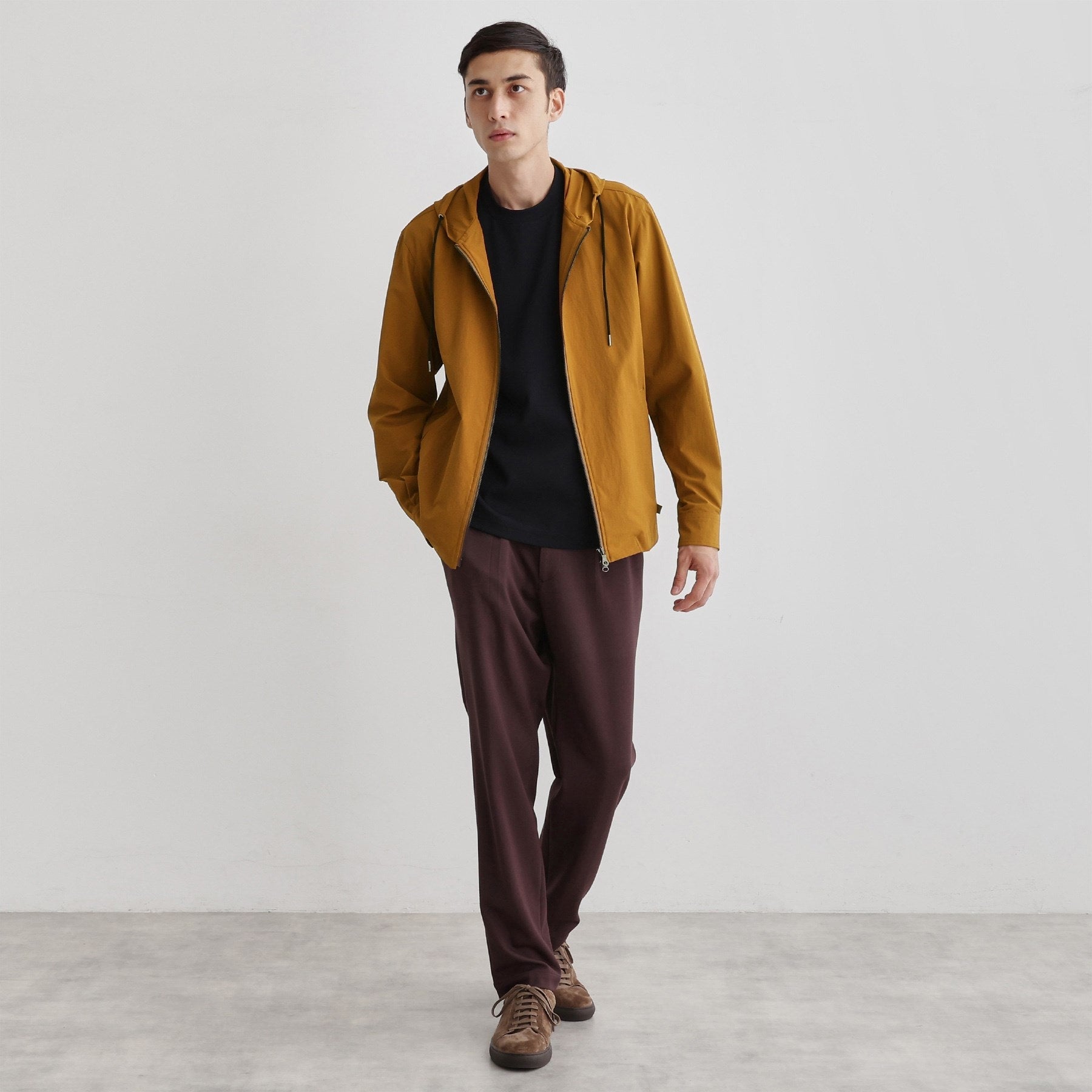 タケオキクチ TAKEO KIKUCHI 【Sサイズ~】360°ストレッチ ジップアップフードブルゾン (ブラック(019)) ブラック(019)