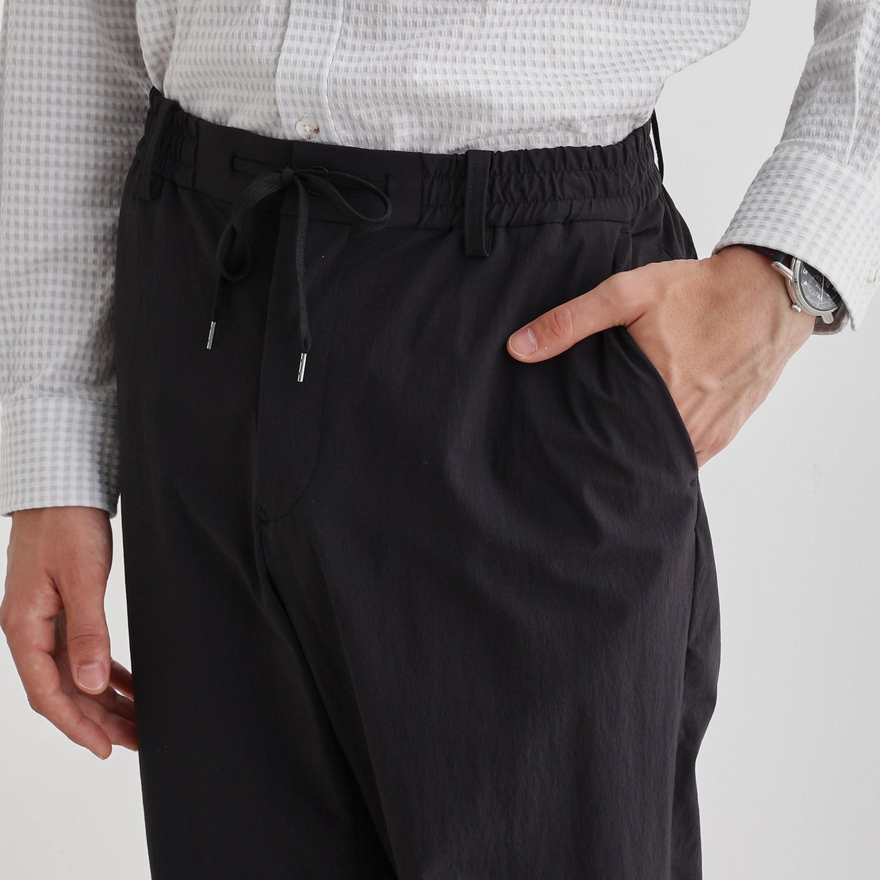 タケオキクチ TAKEO KIKUCHI 360°ストレッチ スリムイージーパンツ (ブラック(019)) ブラック(019)