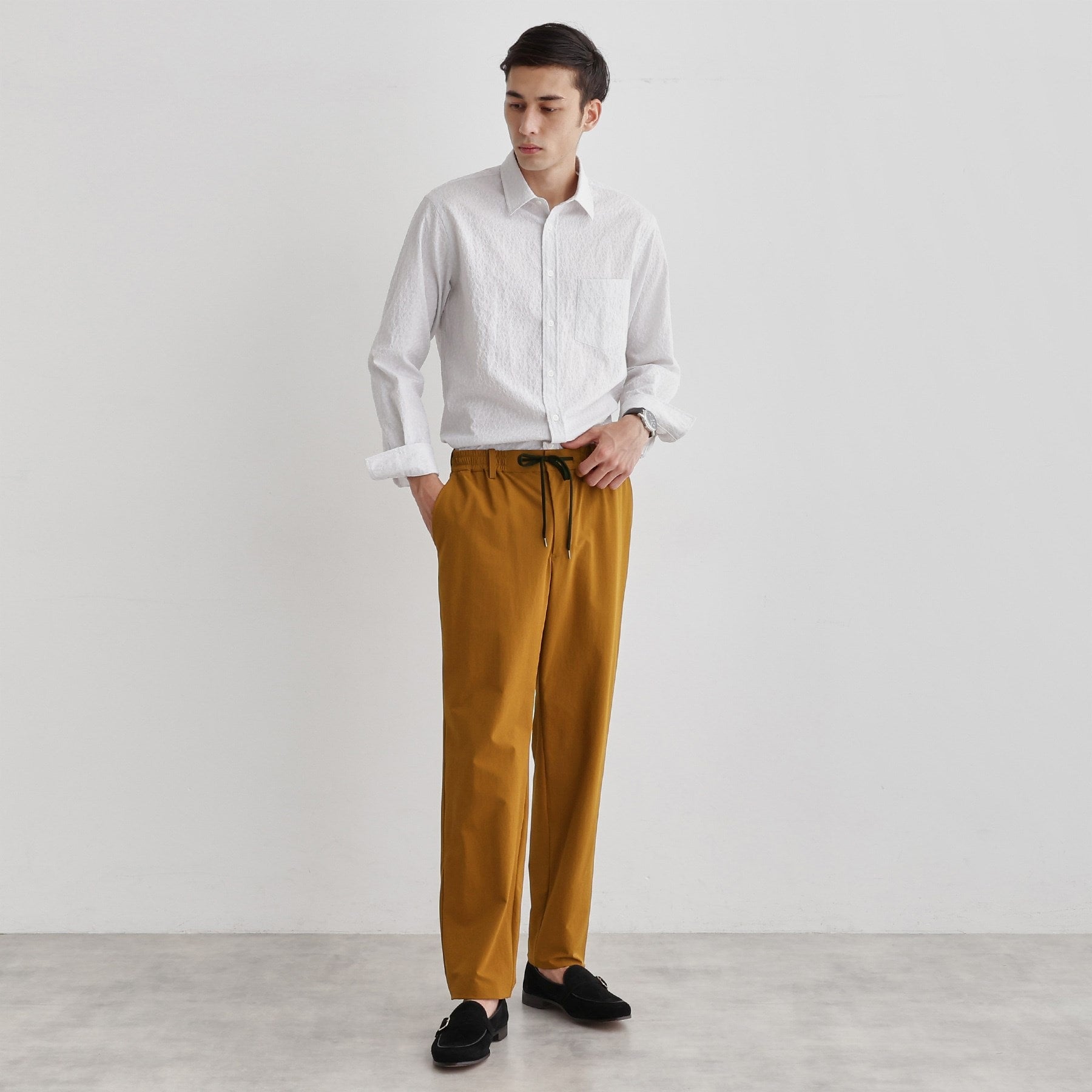 タケオキクチ TAKEO KIKUCHI 360°ストレッチ スリムイージーパンツ (ブラック(019)) ブラック(019)