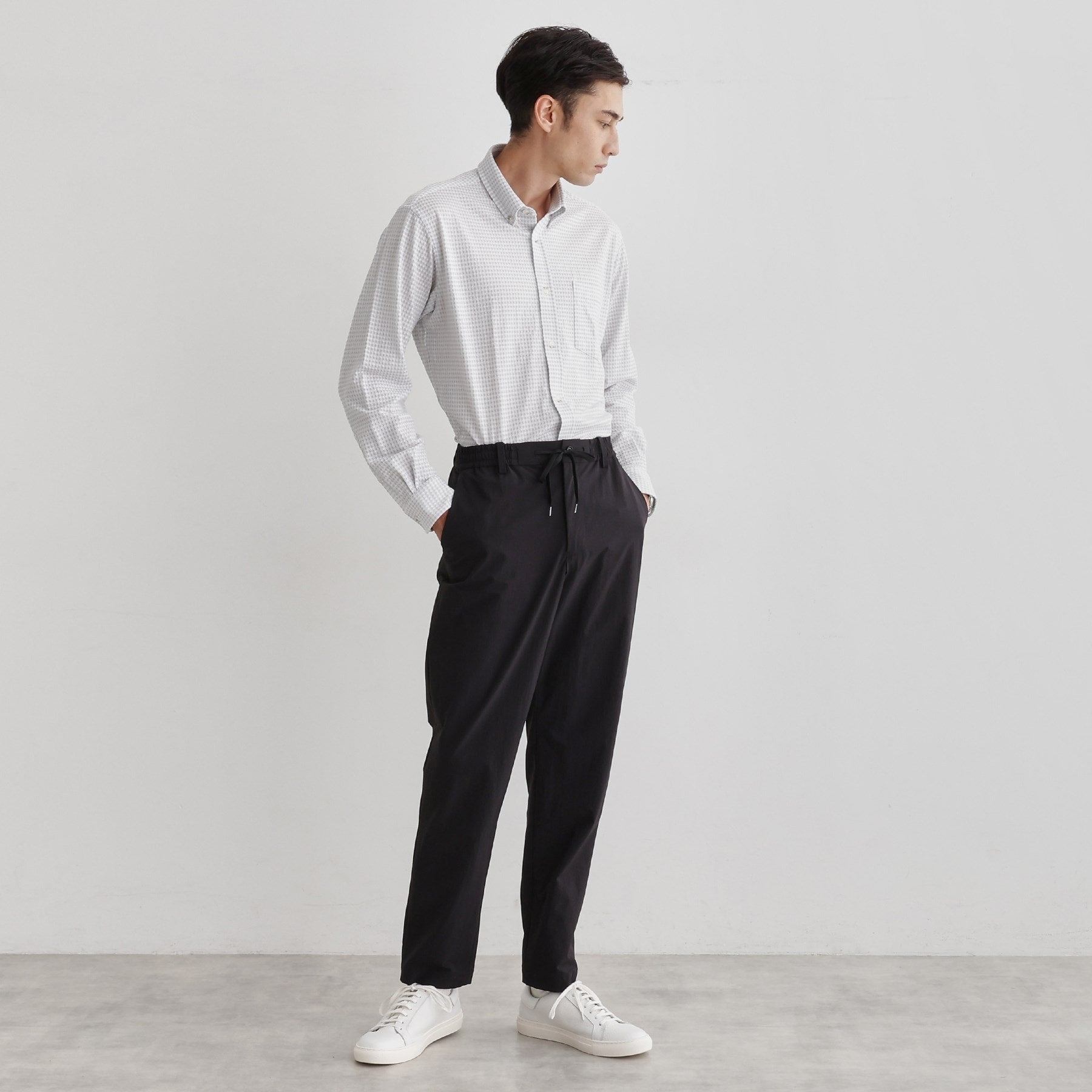 タケオキクチ TAKEO KIKUCHI 360°ストレッチ スリムイージーパンツ (ブラック(019)) ブラック(019)