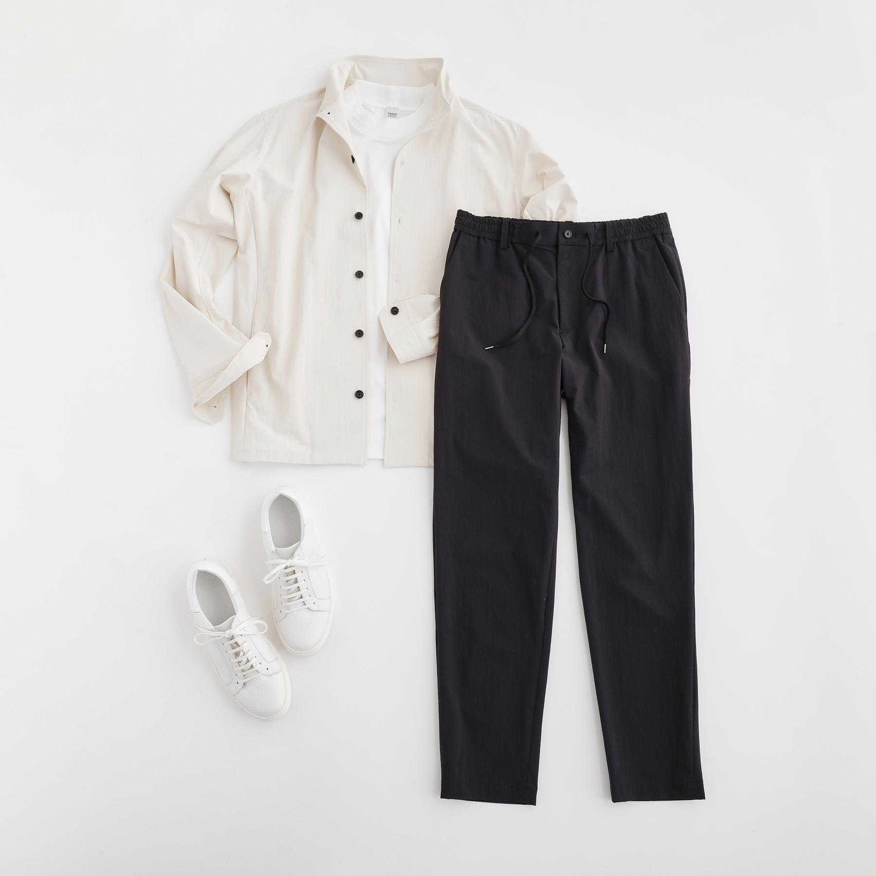 タケオキクチ TAKEO KIKUCHI 360°ストレッチ スリムイージーパンツ (ブラック(019)) ブラック(019)