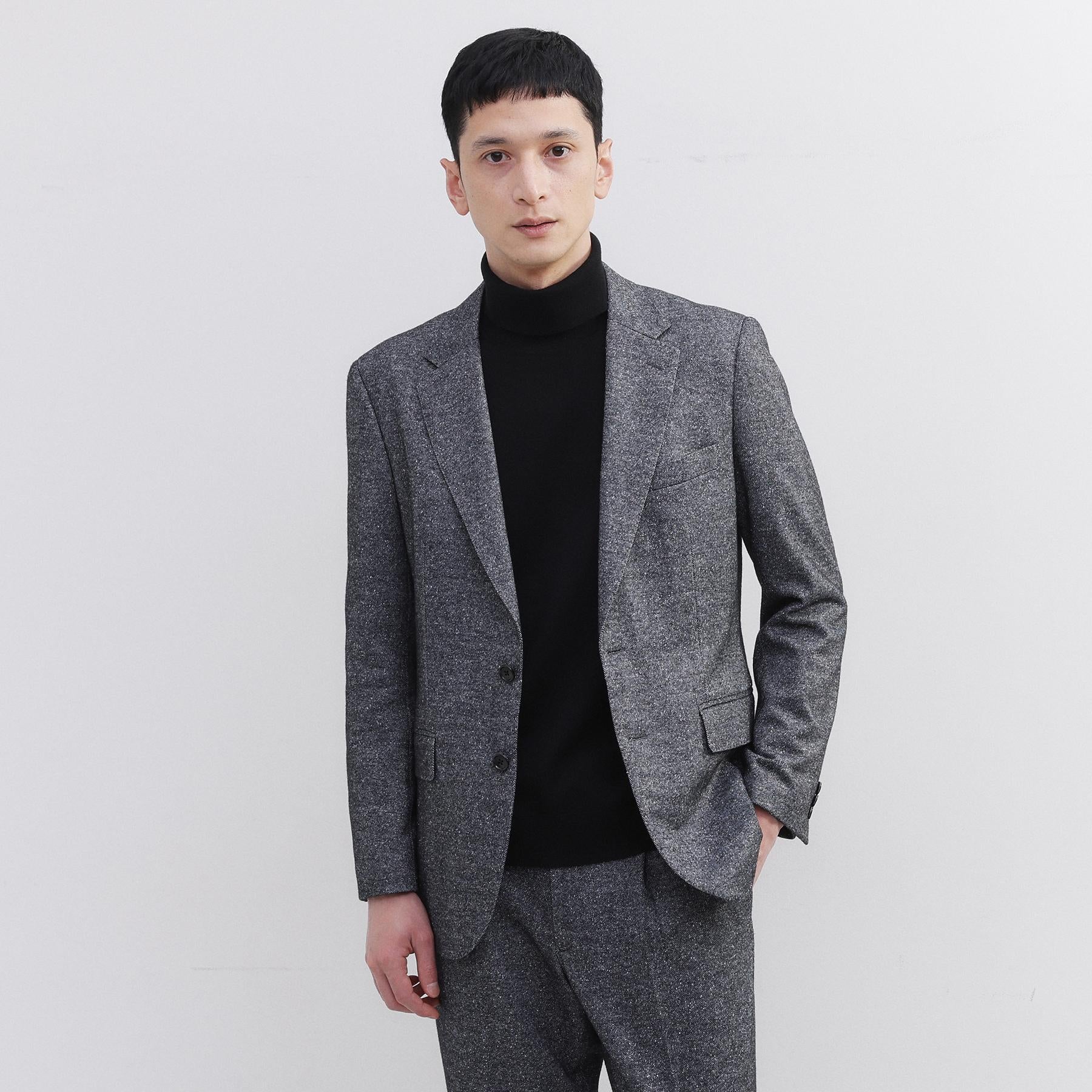 タケオキクチ TAKEO KIKUCHI 尾州織 シルクネップジャージ ジャケット (チャコールグレー(014)) チャコールグレー(014)