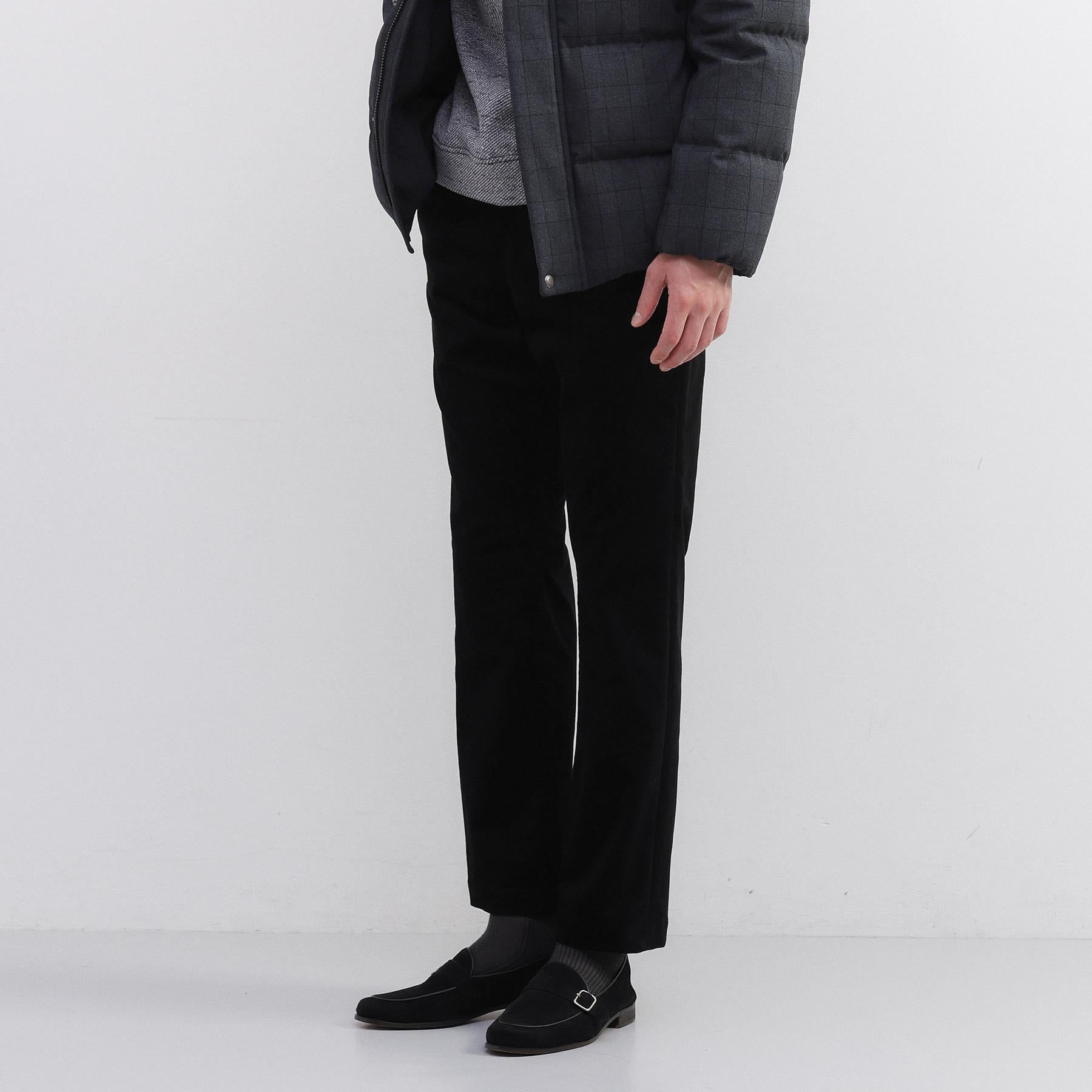 タケオキクチ TAKEO KIKUCHI サイドゴアストレッチコーデュロイパンツ (ブラック(019)) ブラック(019)