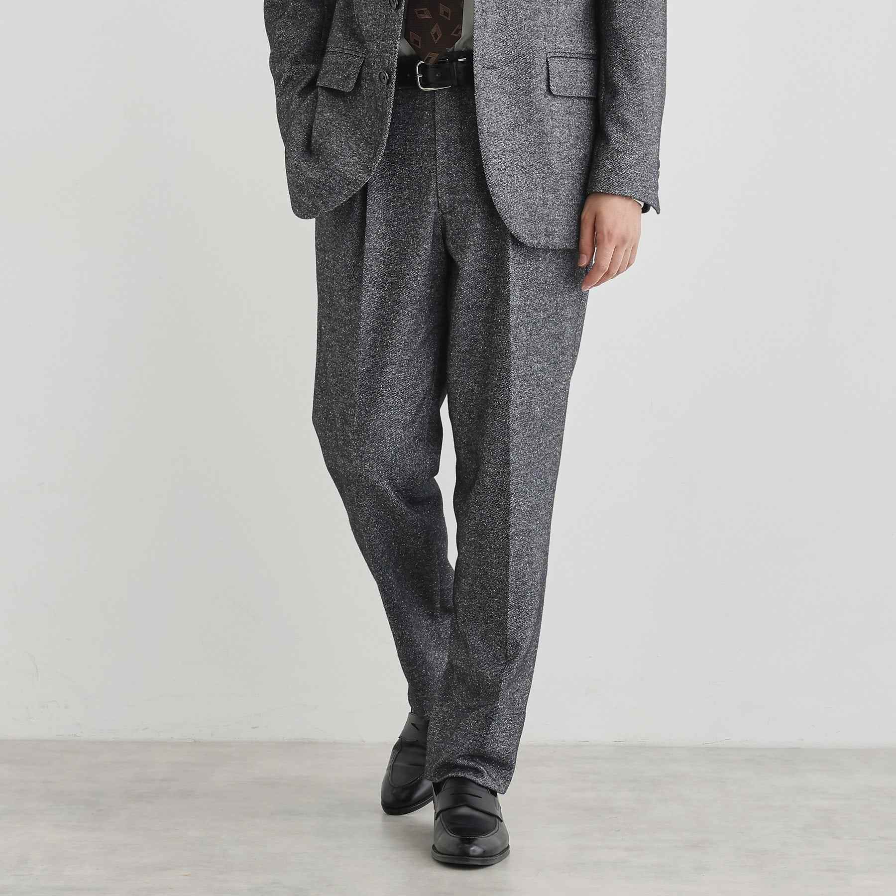 タケオキクチ TAKEO KIKUCHI 尾州織 シルクネップジャージ パンツ (チャコールグレー(014)) チャコールグレー(014)