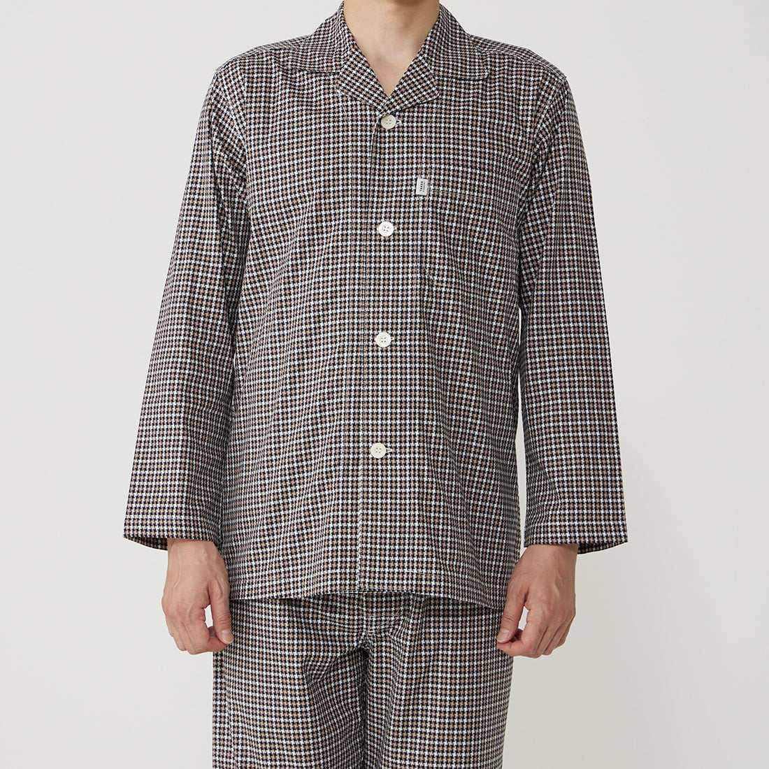 タケオキクチ TAKEO KIKUCHI 長袖テーラードパジャマ (コン) コン