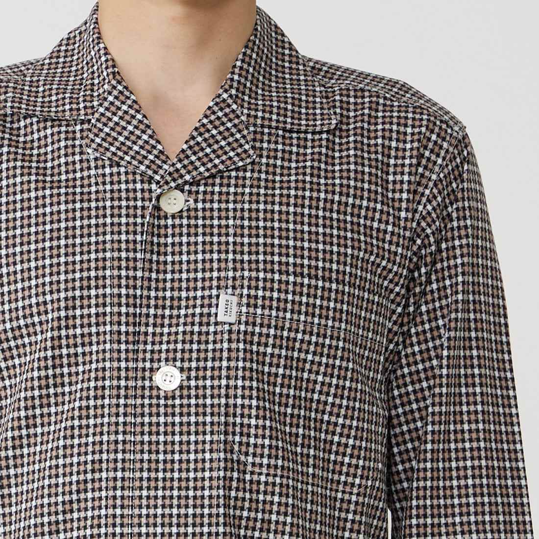 タケオキクチ TAKEO KIKUCHI 長袖テーラードパジャマ (コン) コン