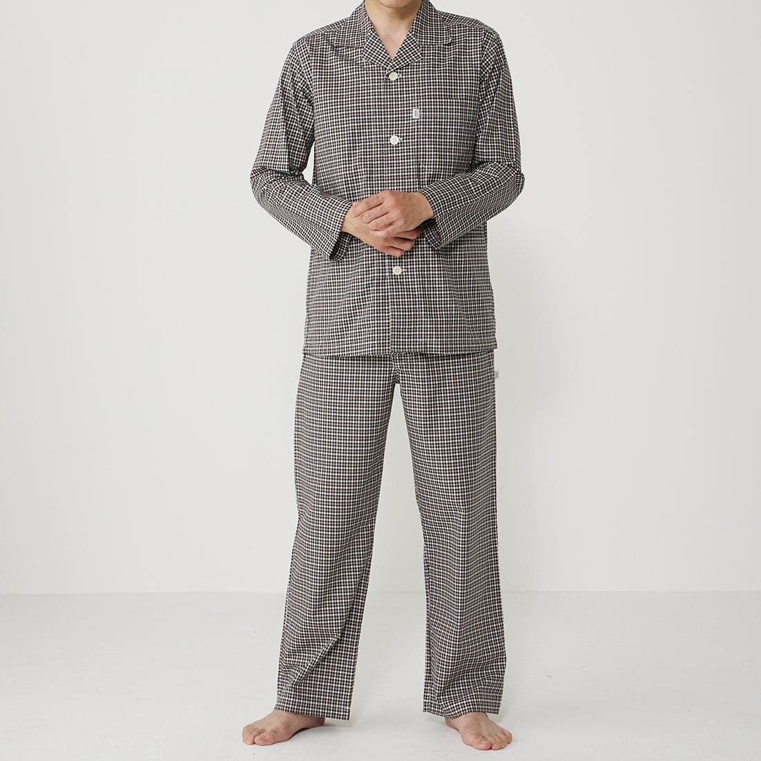 タケオキクチ TAKEO KIKUCHI 長袖テーラードパジャマ (コン) コン