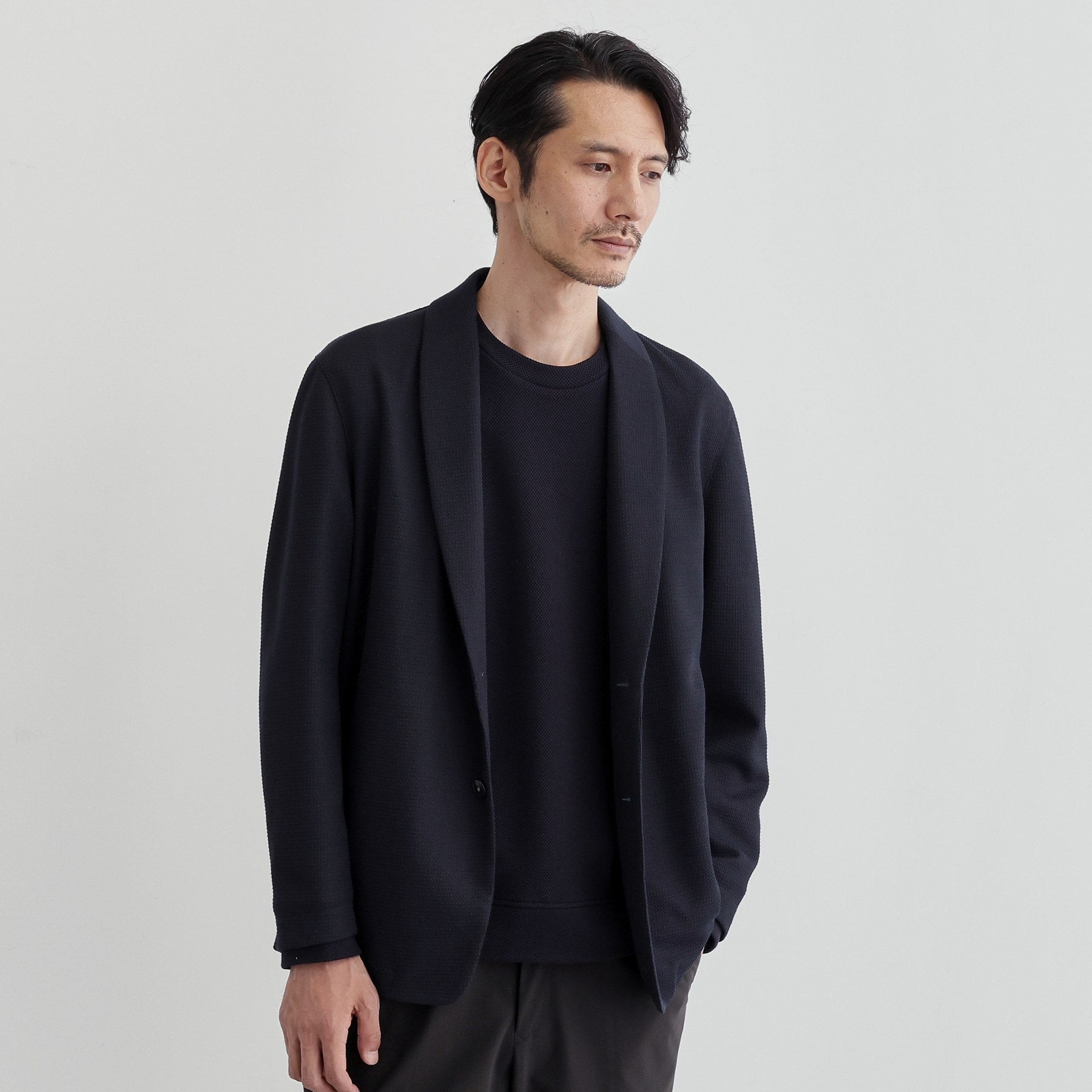 タケオキクチ TAKEO KIKUCHI 【Sサイズ~】【尾州織】ショールカラー カーディガン (ライトグレー(011)) ライトグレー(011)